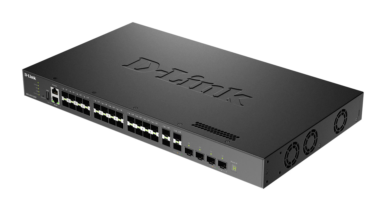 D-LINK DXS-3410-32SY/E 10G Layer 3 Stackable Managed Switch 28 x 10G SFP+ 4x 10/25G SFP28