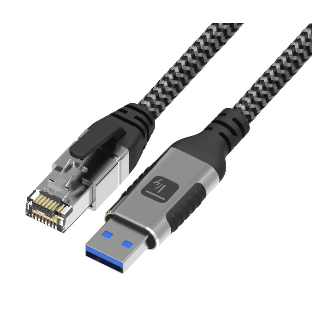 Techly ICOC U3A-RJ45-010 Adaptateur/Câble réseau USB-A vers Gigabit Ethernet RJ45 1m