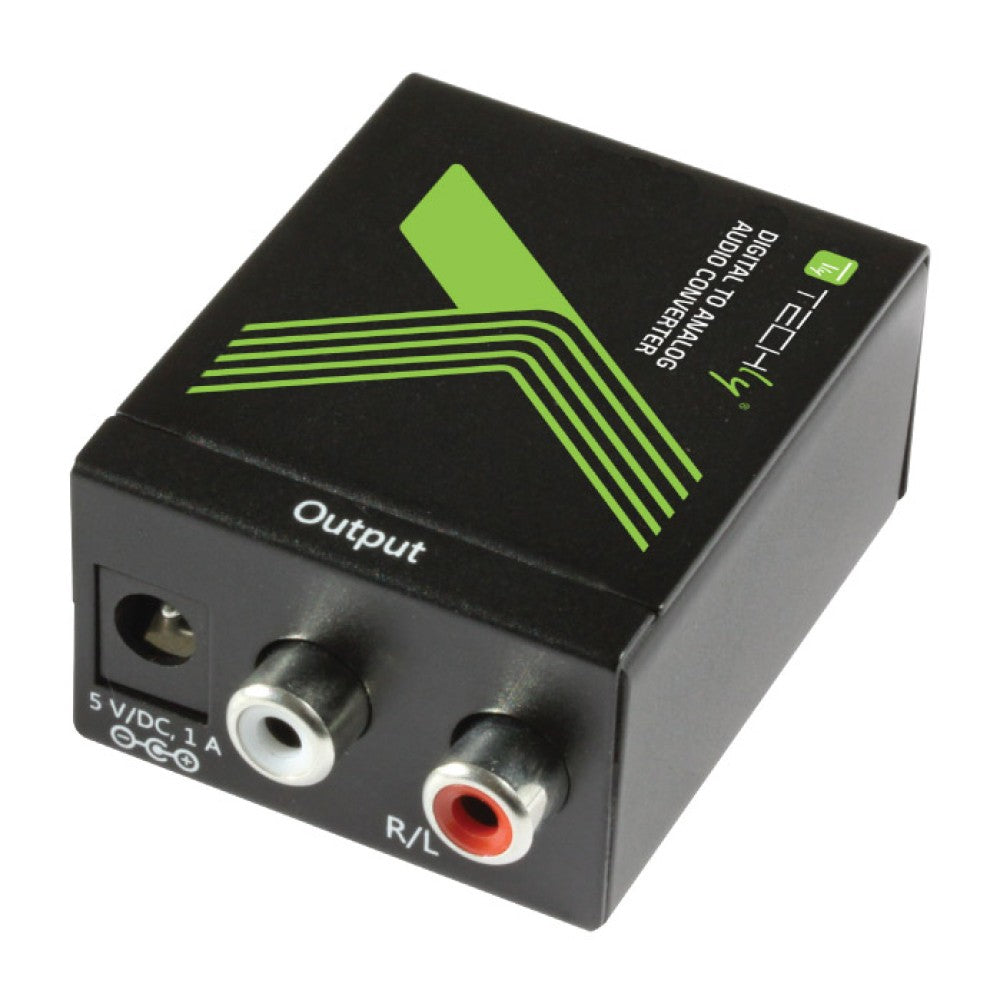 Techly IDATA SPDIF-3 Convertisseur DAC Digital SPDIF/Coaxial vers Analogique RCA L/R