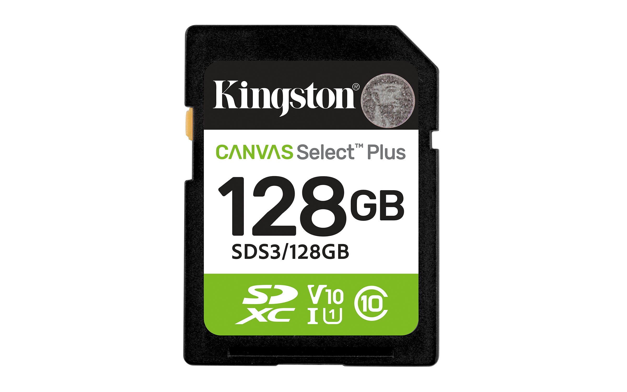 KINGSTON Canvas Select Plus Carte mémoire SDXC  128Go Gen3 150MB/s C10 UHS-I U3 V30