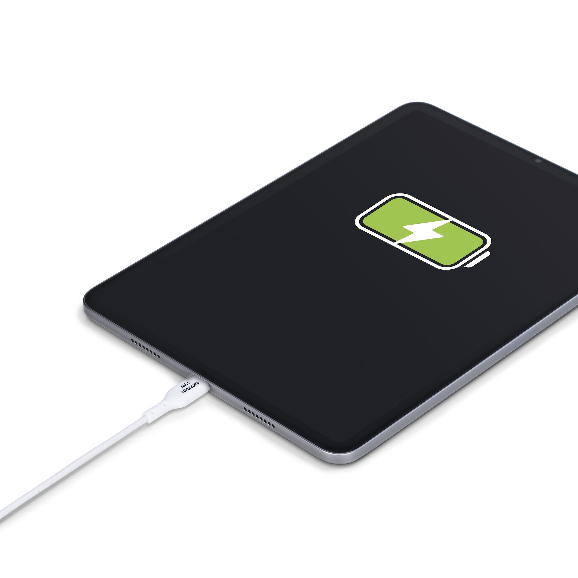 1m White USB-A to USB-C Charging Cable