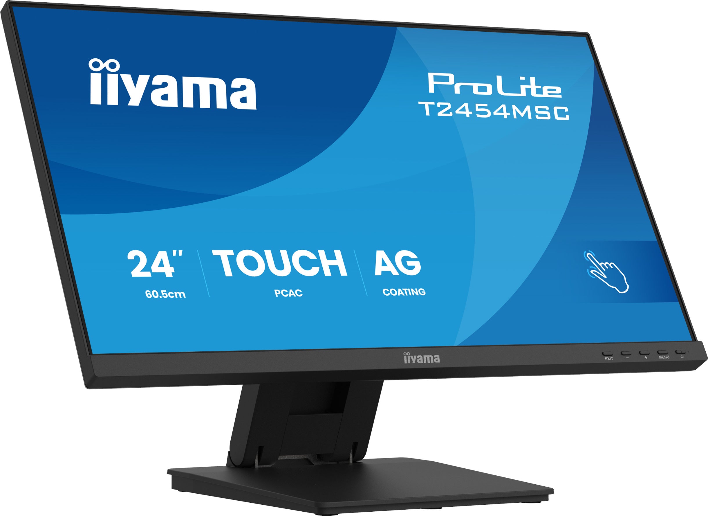 "iiyama T2454MSC-B3AG 24"" InCell PCAP 10P Tactile Anti-reflet 25% Haze 1920x1080 IPS-panel Bords fins Haut-parleurs DisplayPort"