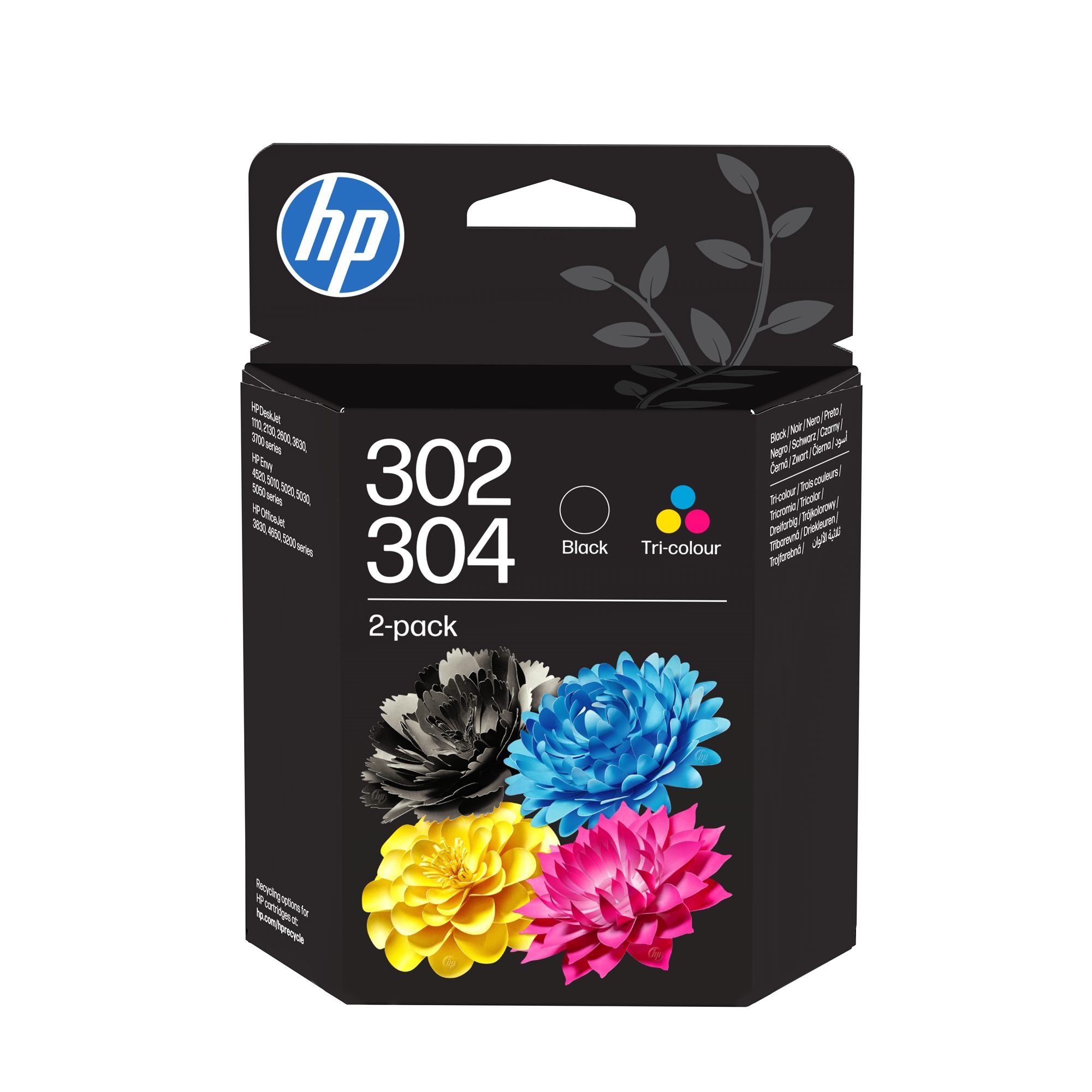HP 302/304 Tri-color/Black Ink Cartridge 2-Pack