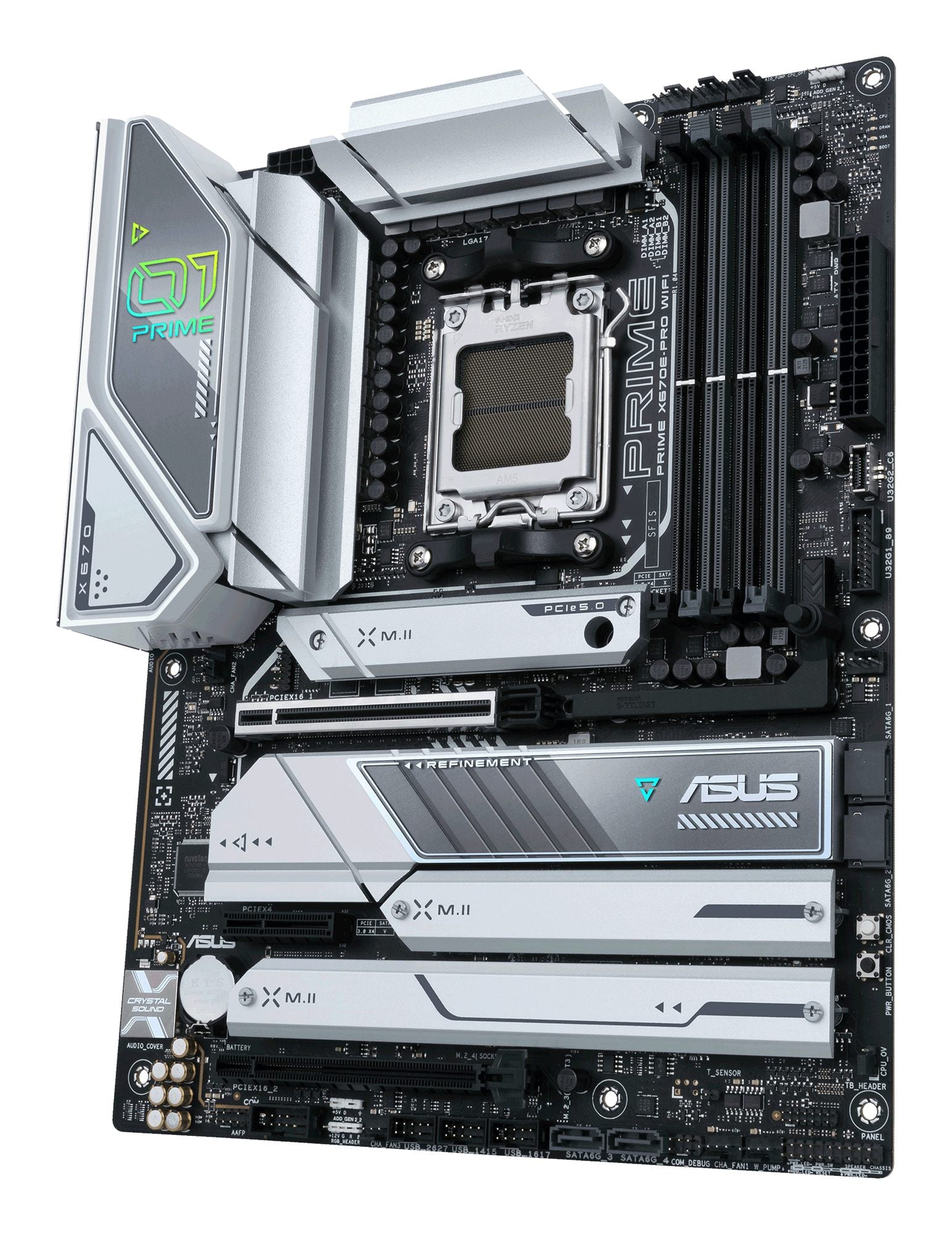 ASUS PRIME X670E-PRO WIFI AM5 Socket 4DDR5 PCIe 5.0 x16 HDMI 2.1 DP 1.4 4xSATA 6Gb/s ATX