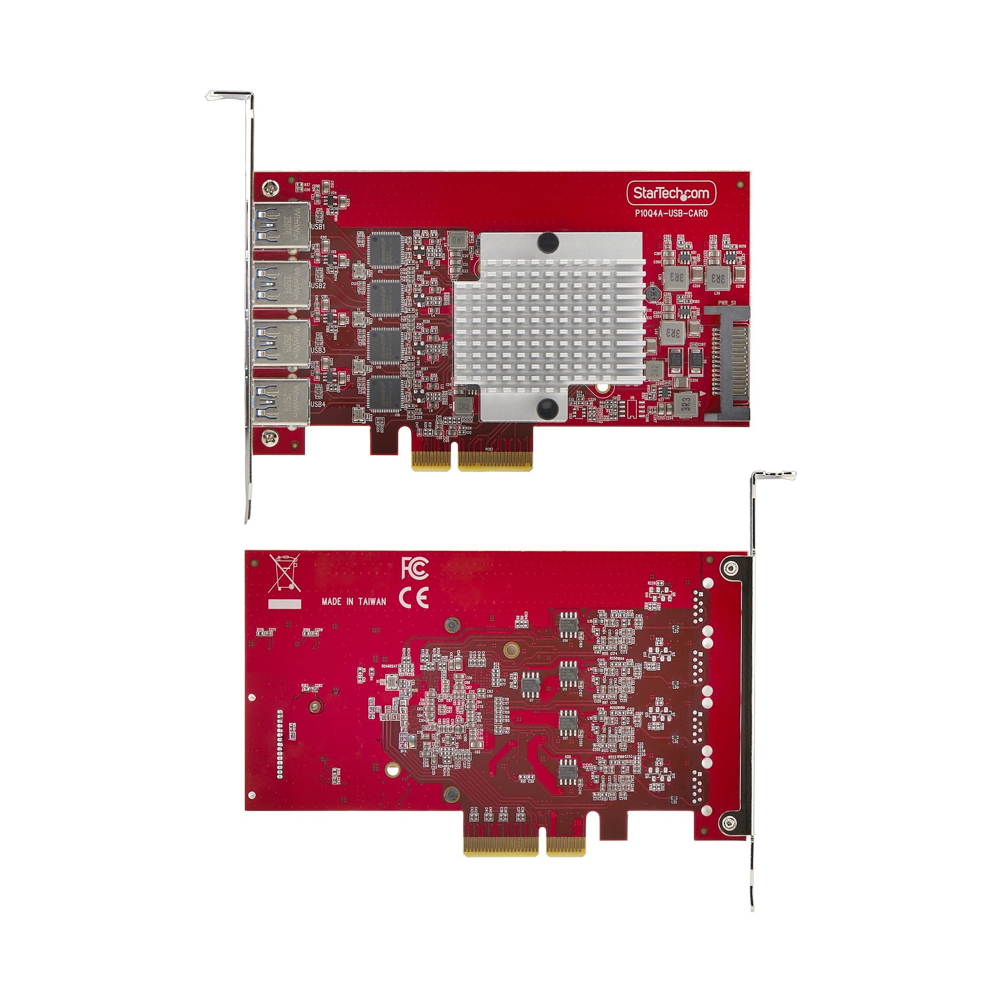 4-Port USB-A PCIe Card USB 3.2 10Gbps