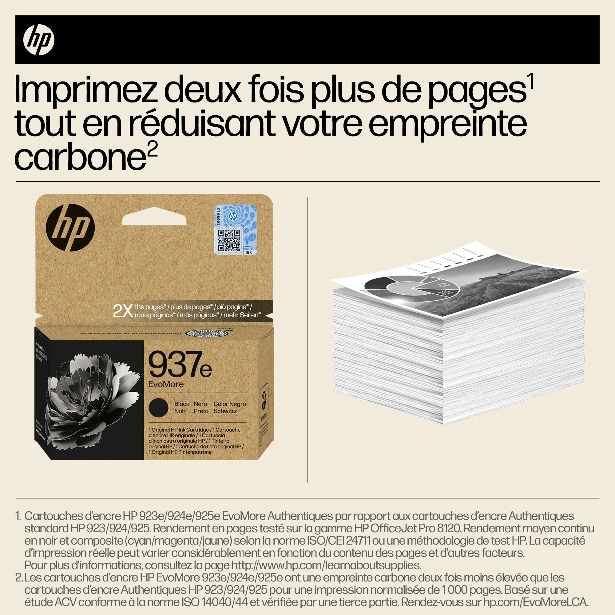 HP 937e EvoMore Black Original Ink Cartridge