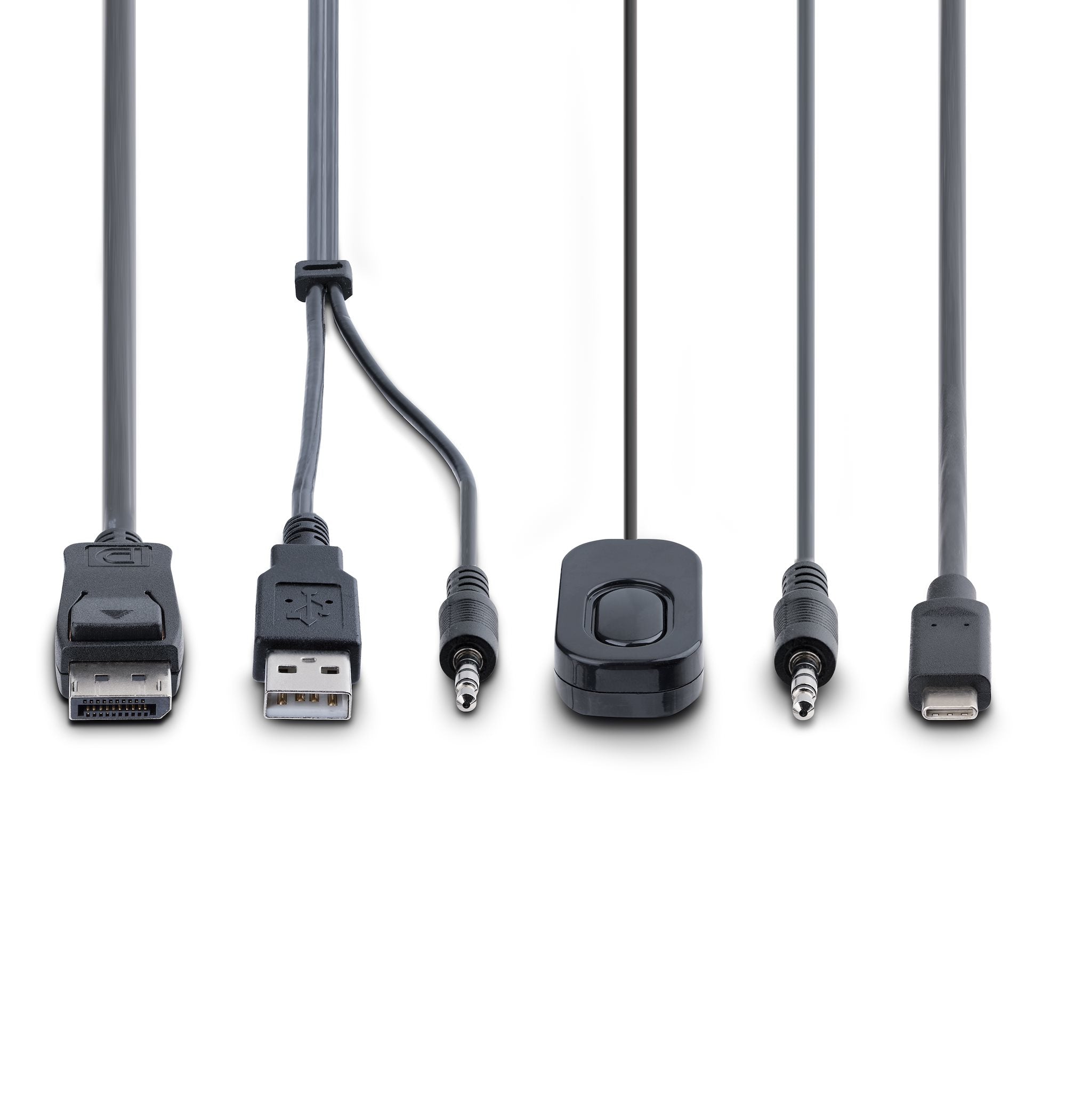 2-Port Hybrid Cable KVM Switch 4K DP