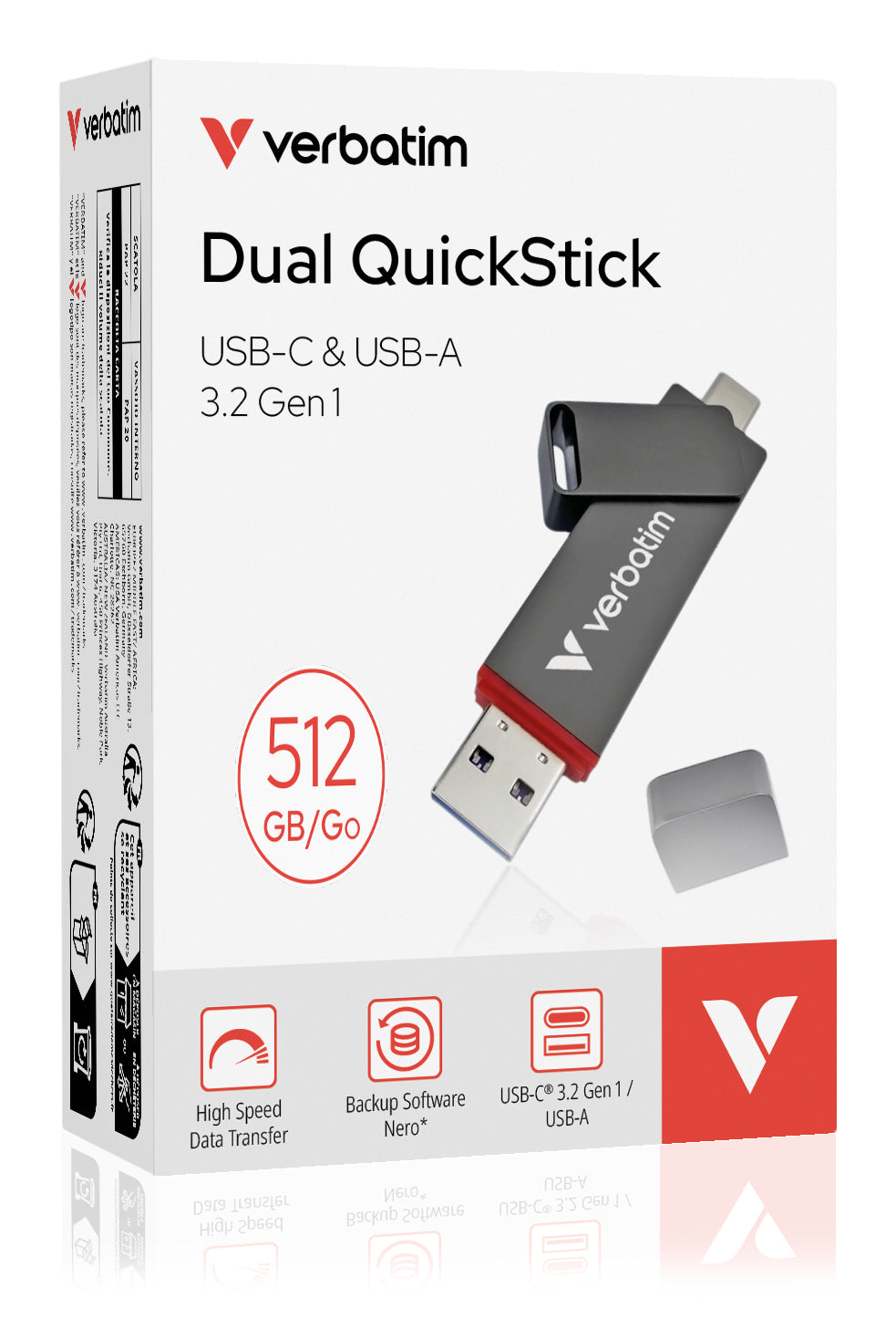 Dual QuickStick USB-A/C 3.2 Gen1 512GB