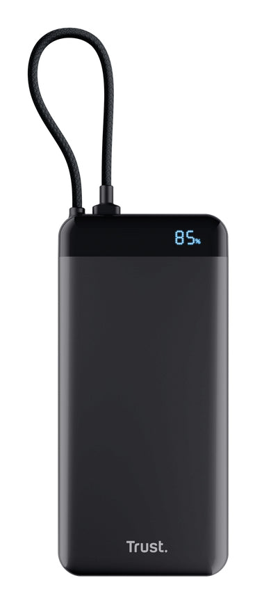 TRUST Powerbank FIERA 20.000 mAh avec câble fixe USB-C - Black