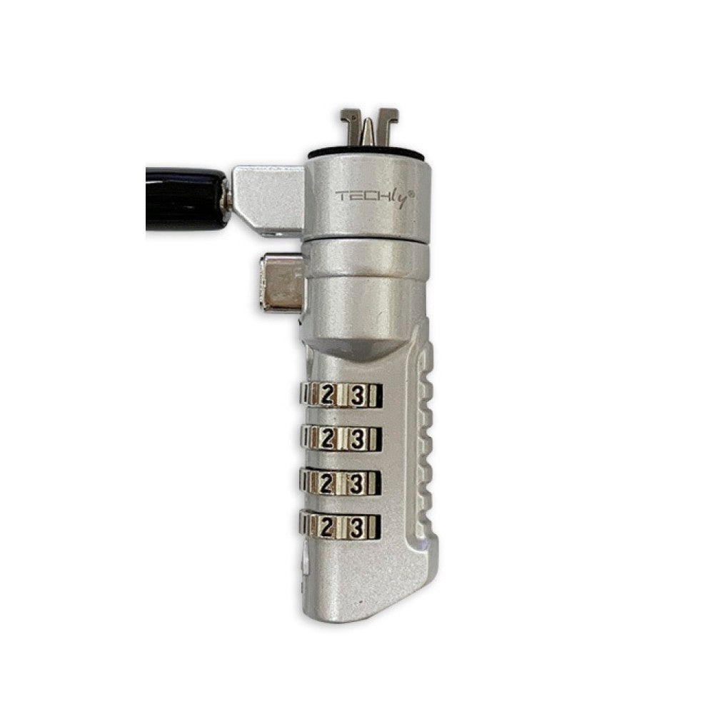 Techly IQ-LOK-16-K Câble de sécurité pour ordinateur portable Nano Slot avec verrou 1,8 m