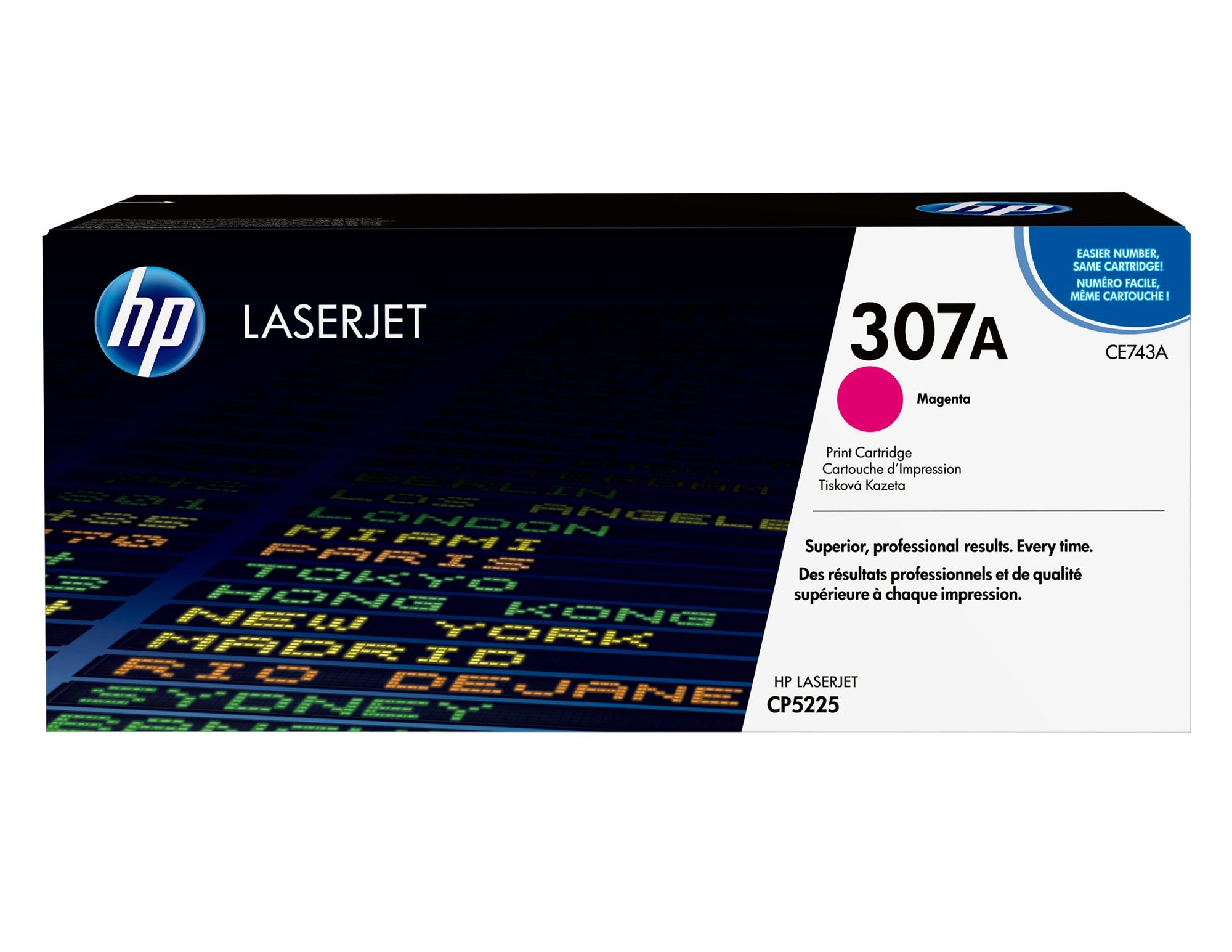 HP original Colour LaserJet CE743A Toner cartridge magenta standard capacity 7.300 pages 1-pack