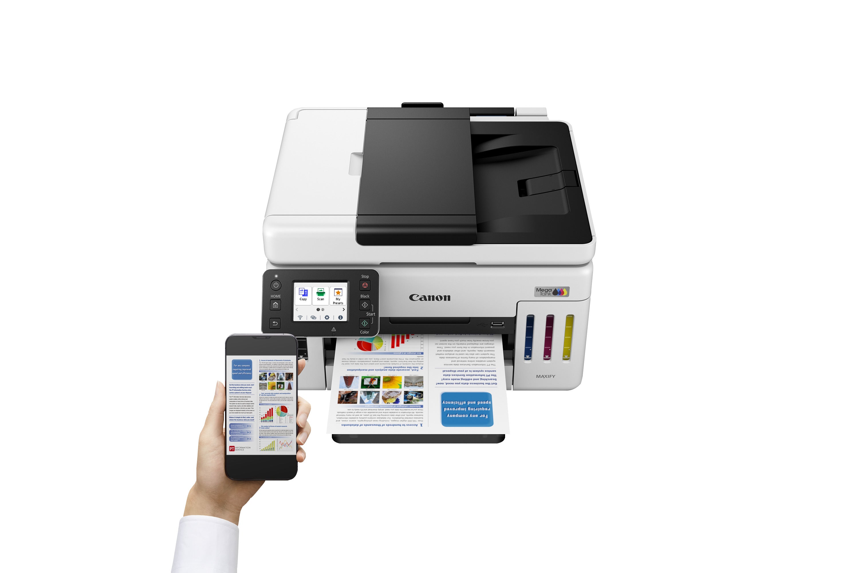 CANON MAXIFY GX6150 MegaTank MFP colour inkjet CISS Legal 216x356mm A4 24ipm Print 350sheets USB Wi-Fi LAN