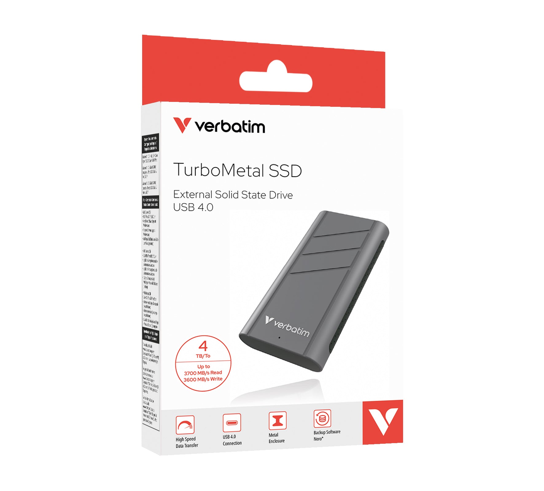 VERBATIM TURBOMETAL SSD USB 4.0 4To WCF (P)