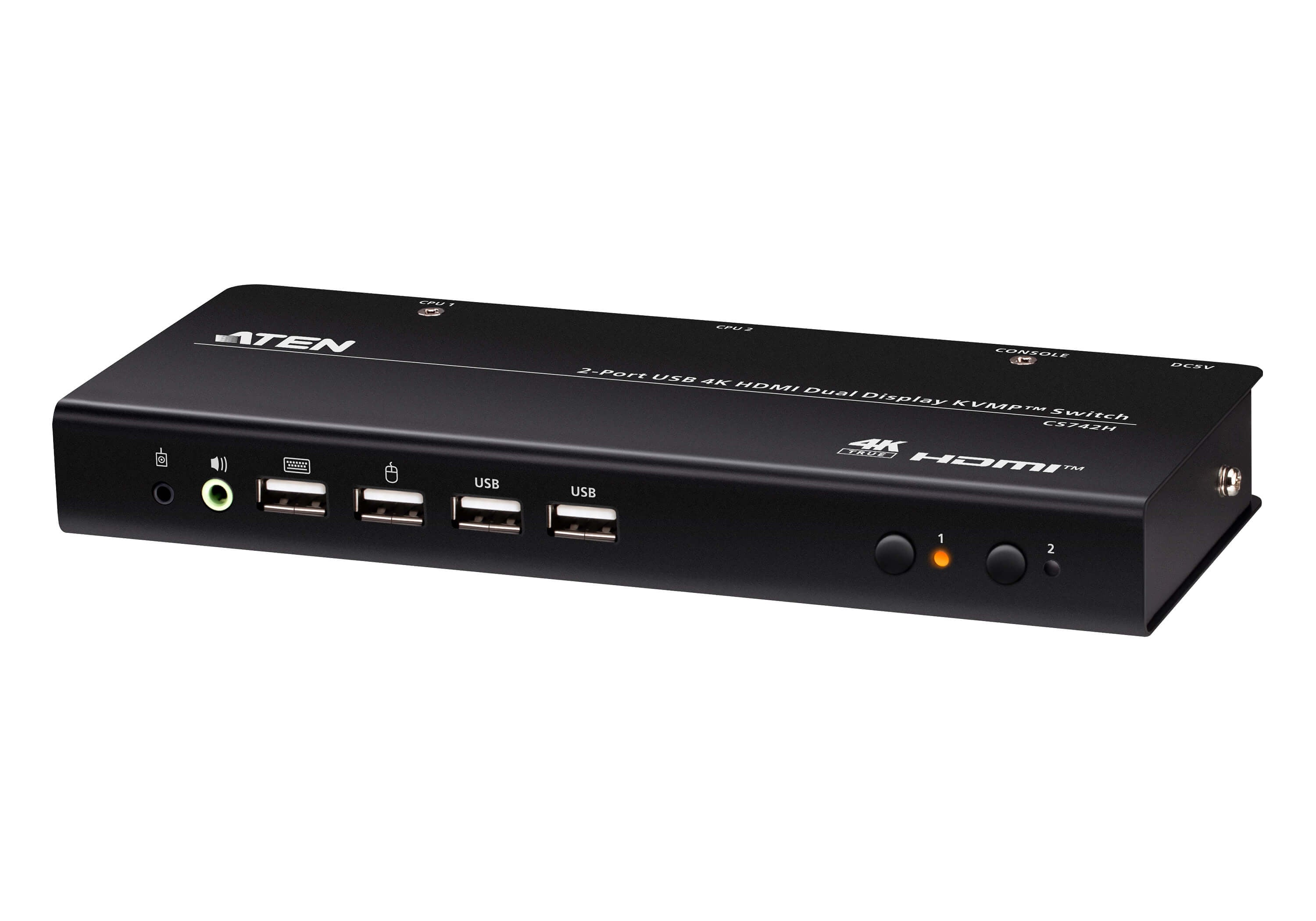 Aten CS742H-AT-G 2-Port USB 4K HDMI Double Écran KVMP™