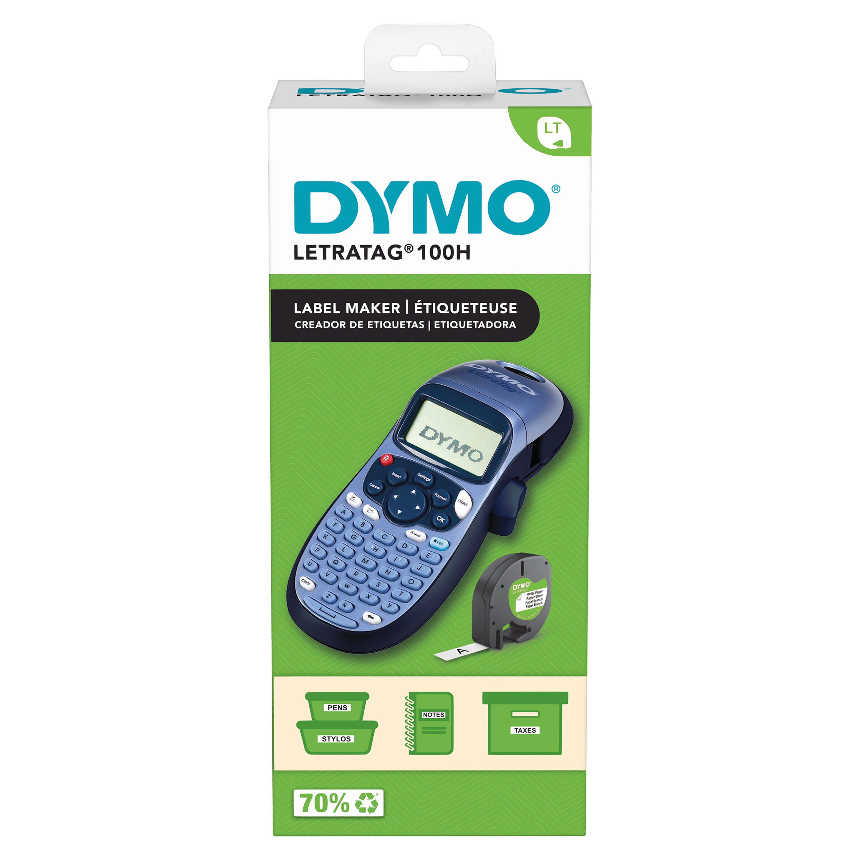 DYMO Etiqueteuse LetraTag LT-100H bleue