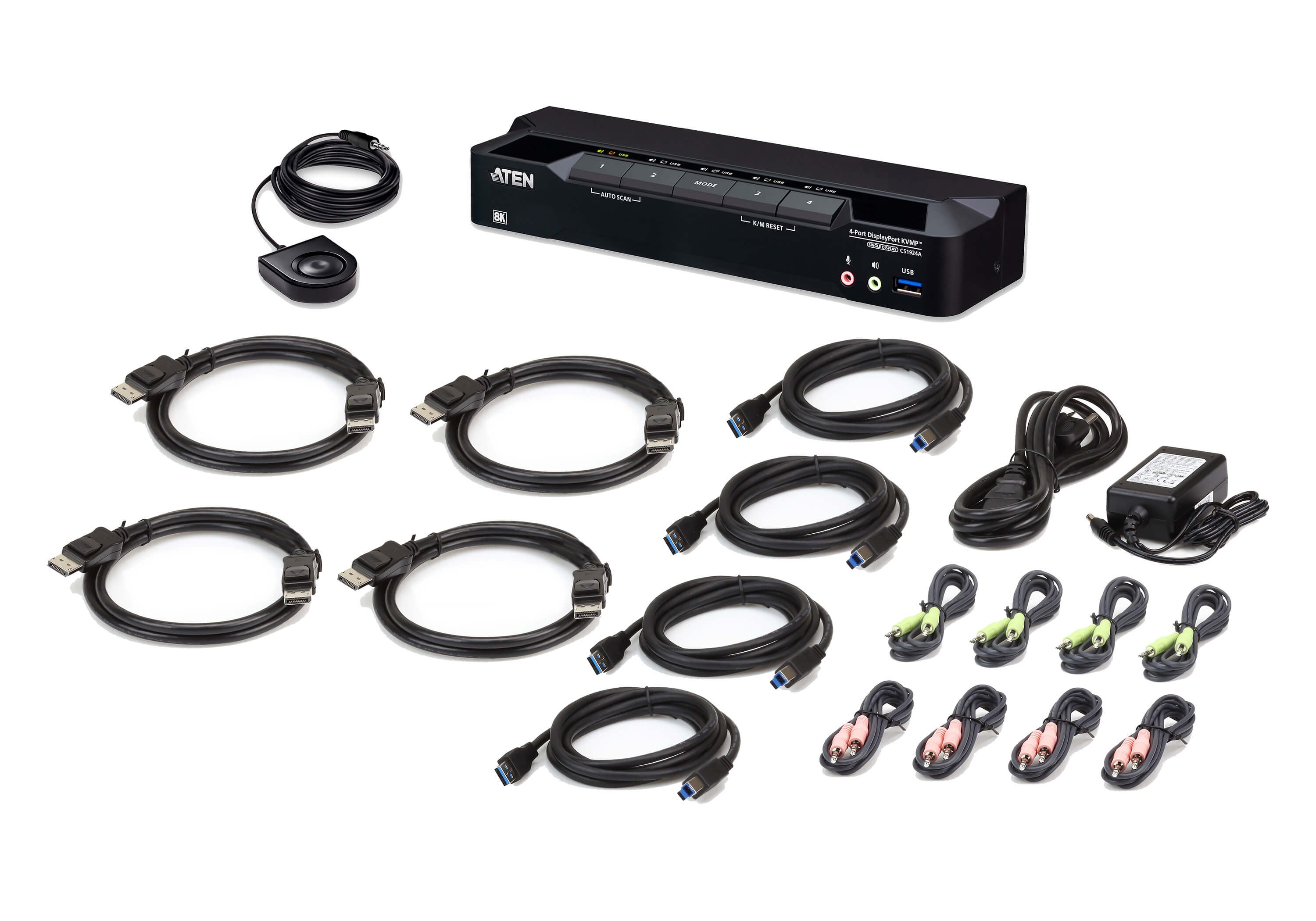 Aten CS1924A-AT-G 4-Port USB 3.0 8K ÉcranPort KVMP. Sw