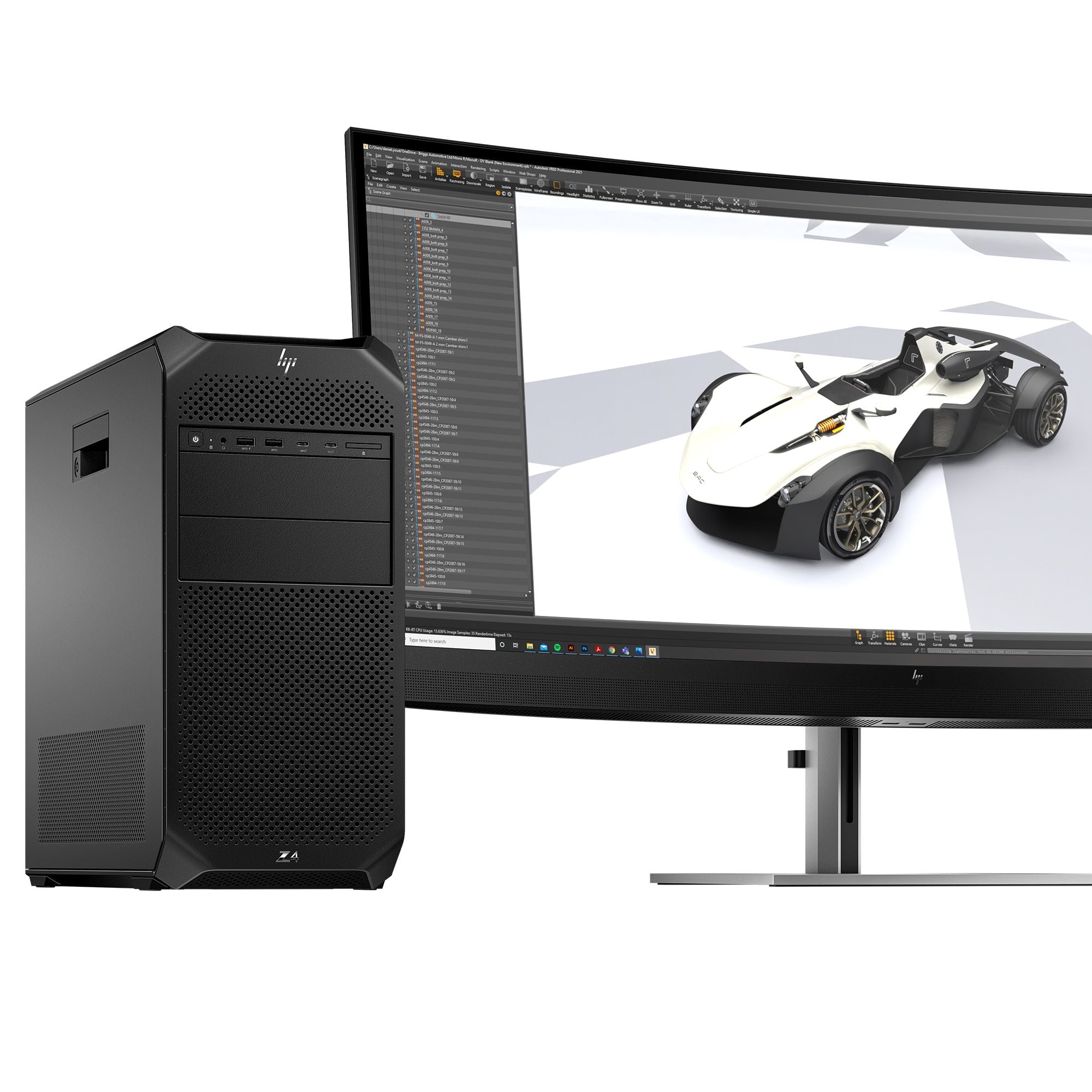 HP Workstation Z4 G5 Tour Intel Xeon W3-2423 32GB 1TB ZTurbo SSD 775W W11P 3/3/3