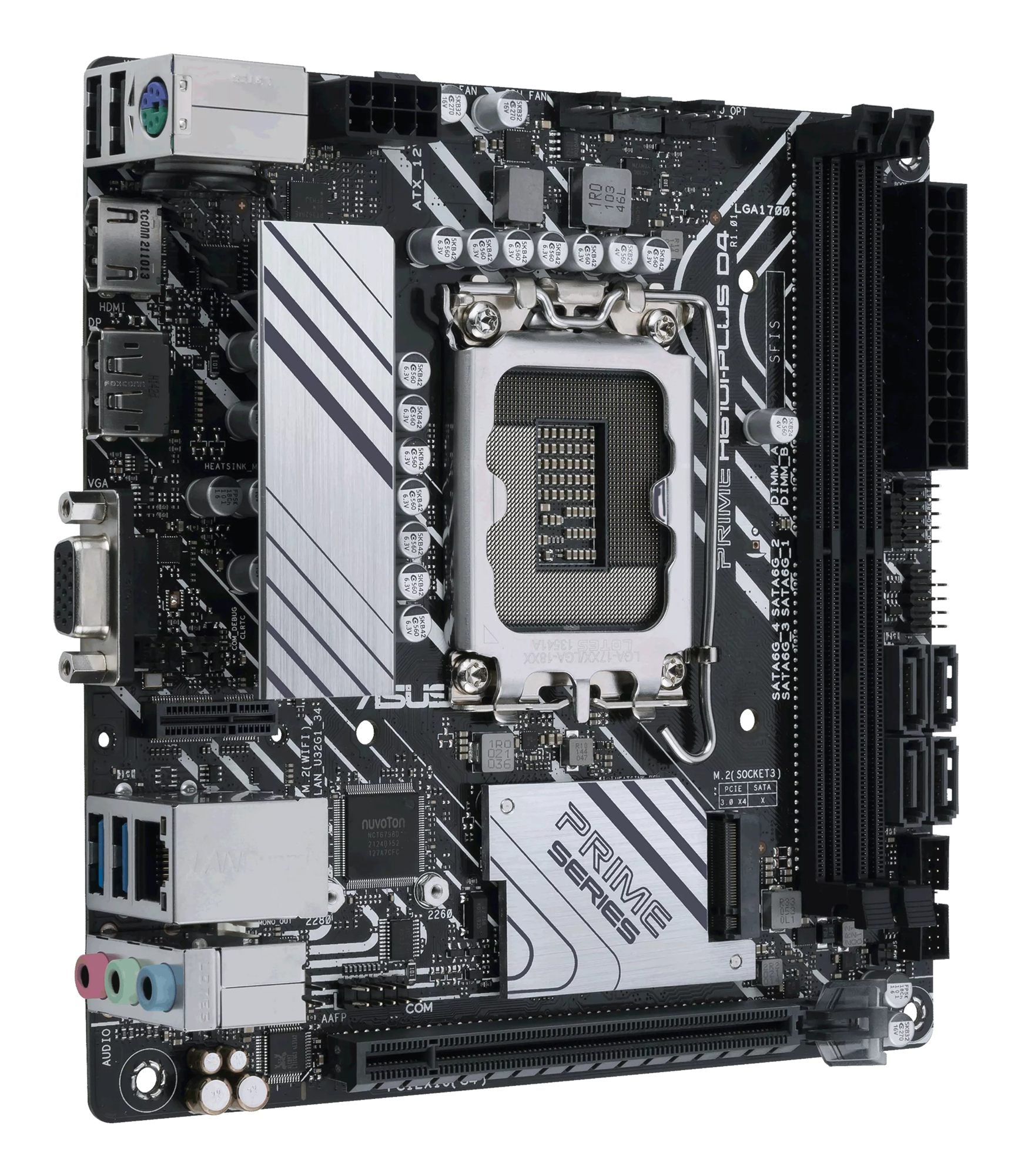 ASUS PRIME H610I-PLUS D4-CSM Intel H610 LGA 1700 2DDR4 1xPCIe 4.0/3.0 x16 1xM.2 4xSATA 6Gb/s 4xUSB 3.2 Mini ITX MB