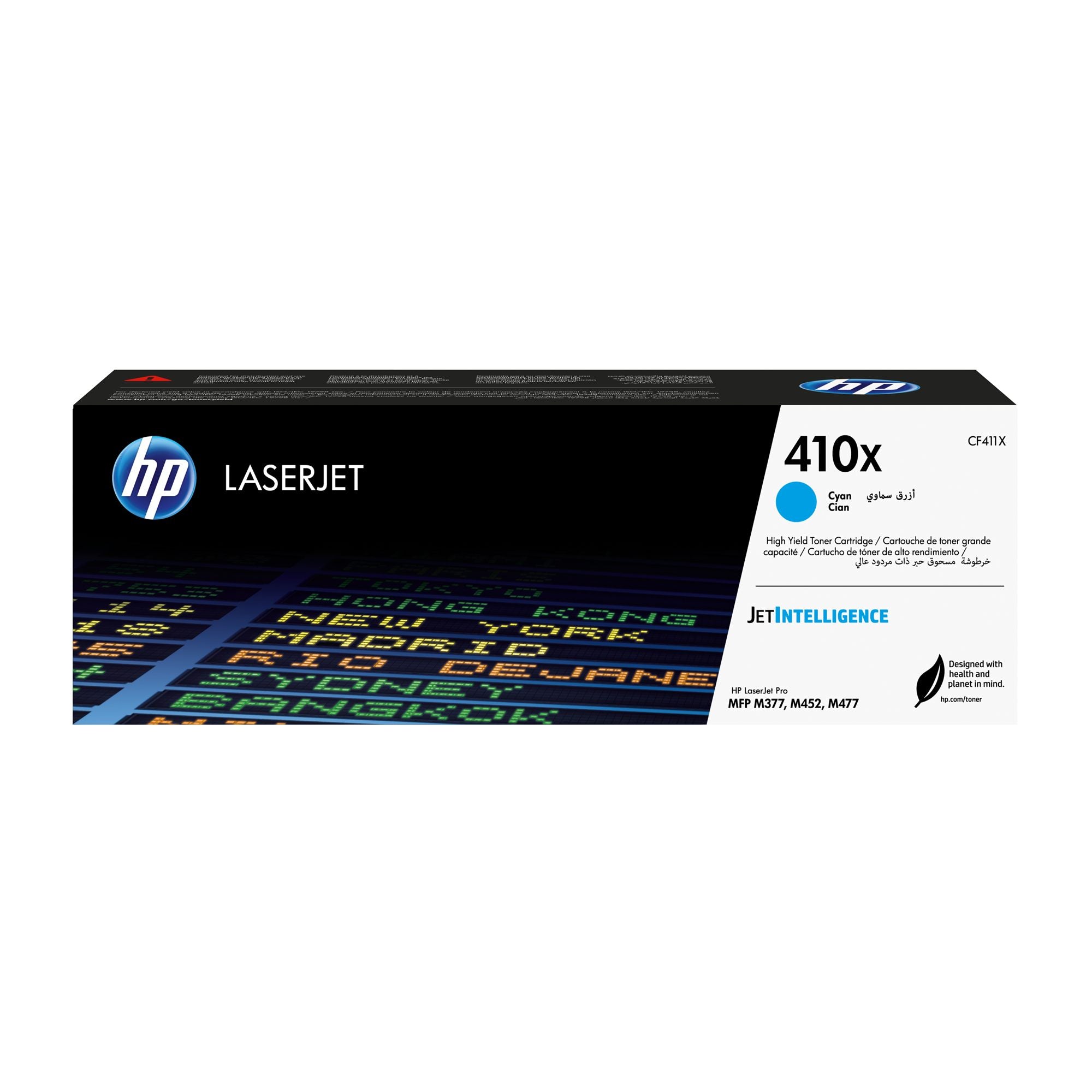 HP 410X original Toner cartridge CF411X cyan HY