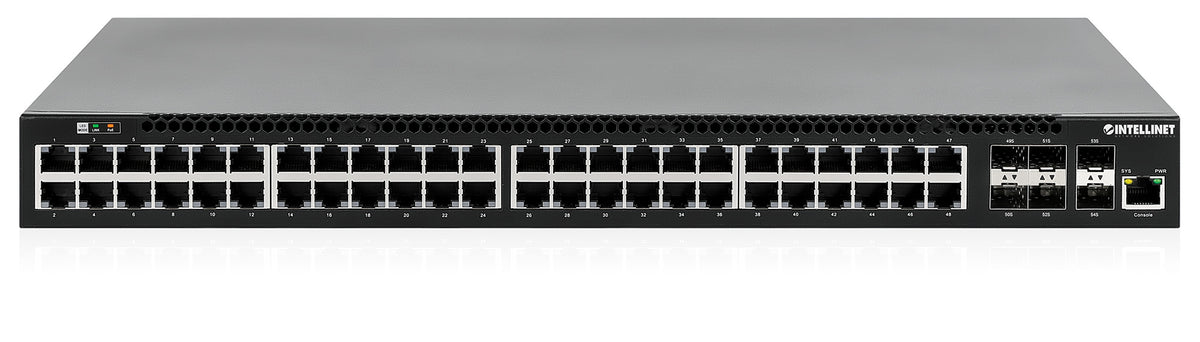 Intellinet 562041 commutateur réseau Géré Gigabit Ethernet (10/100/1000) Connexion Ethernet, supportant l'alimentation via ce port (PoE) Noir