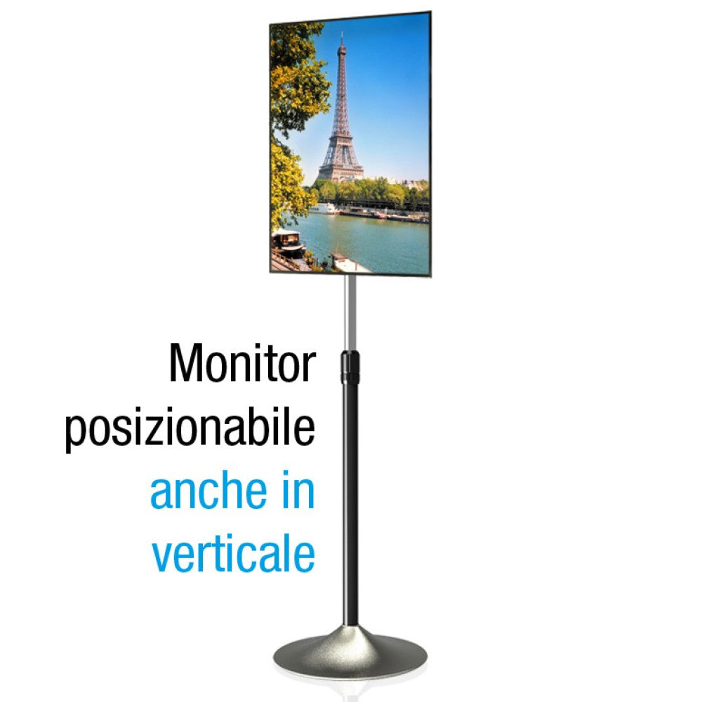 "Support de sol Techly ICA-TR10 pour téléviseurs de 13 a 27"", jusqu'a 22 kg, réglable"