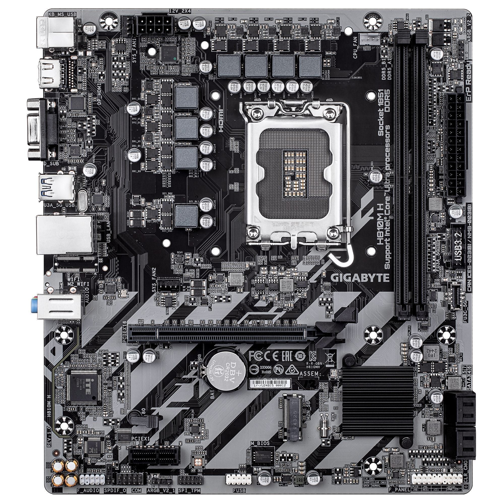 GIGABYTE H810M H carte mere Intel H810 LGA 1851 (Socket V1) micro ATX