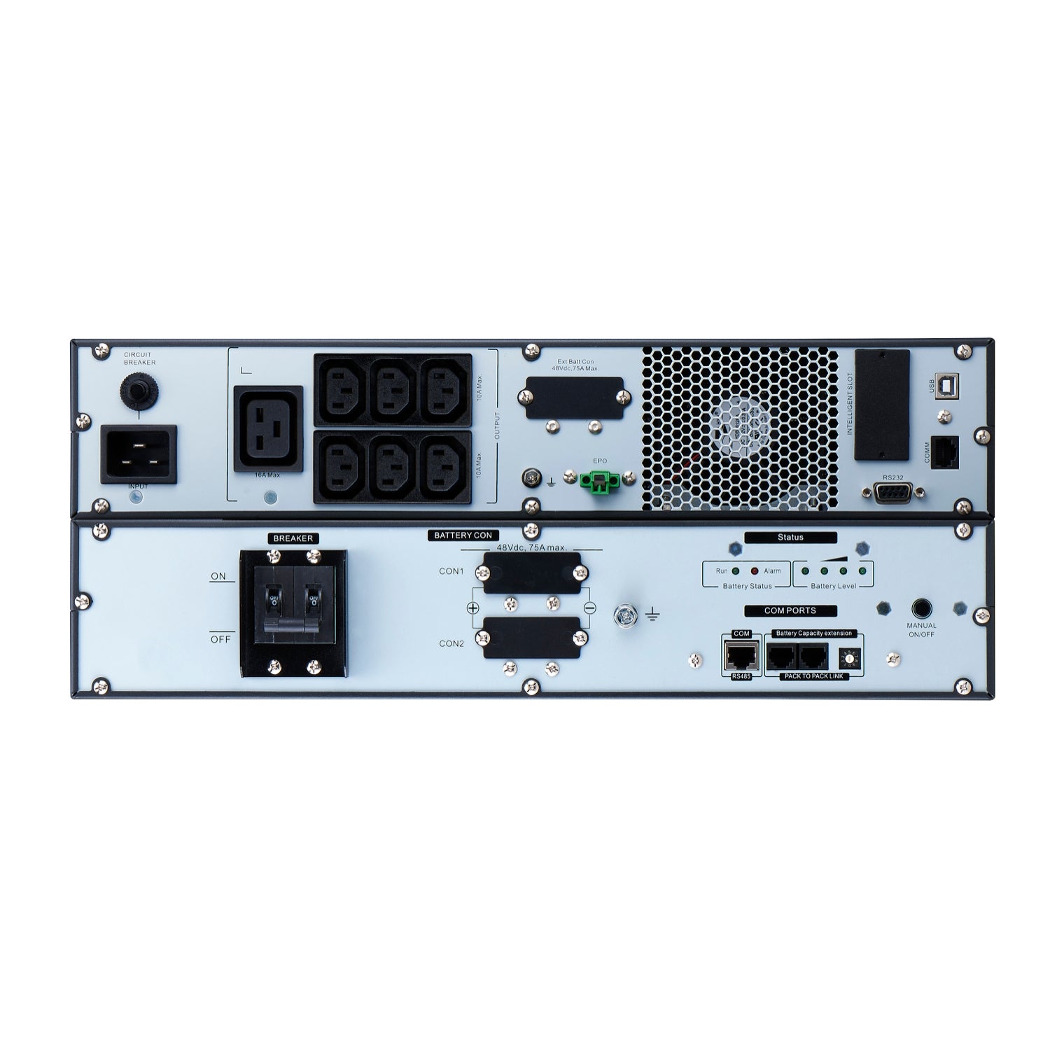 APC Easy UPS On-Line UPS Rack AC 230V 2700Watt 3000VA Li-ion RS-232 USB output connectors 7 4U 19 Black with silver