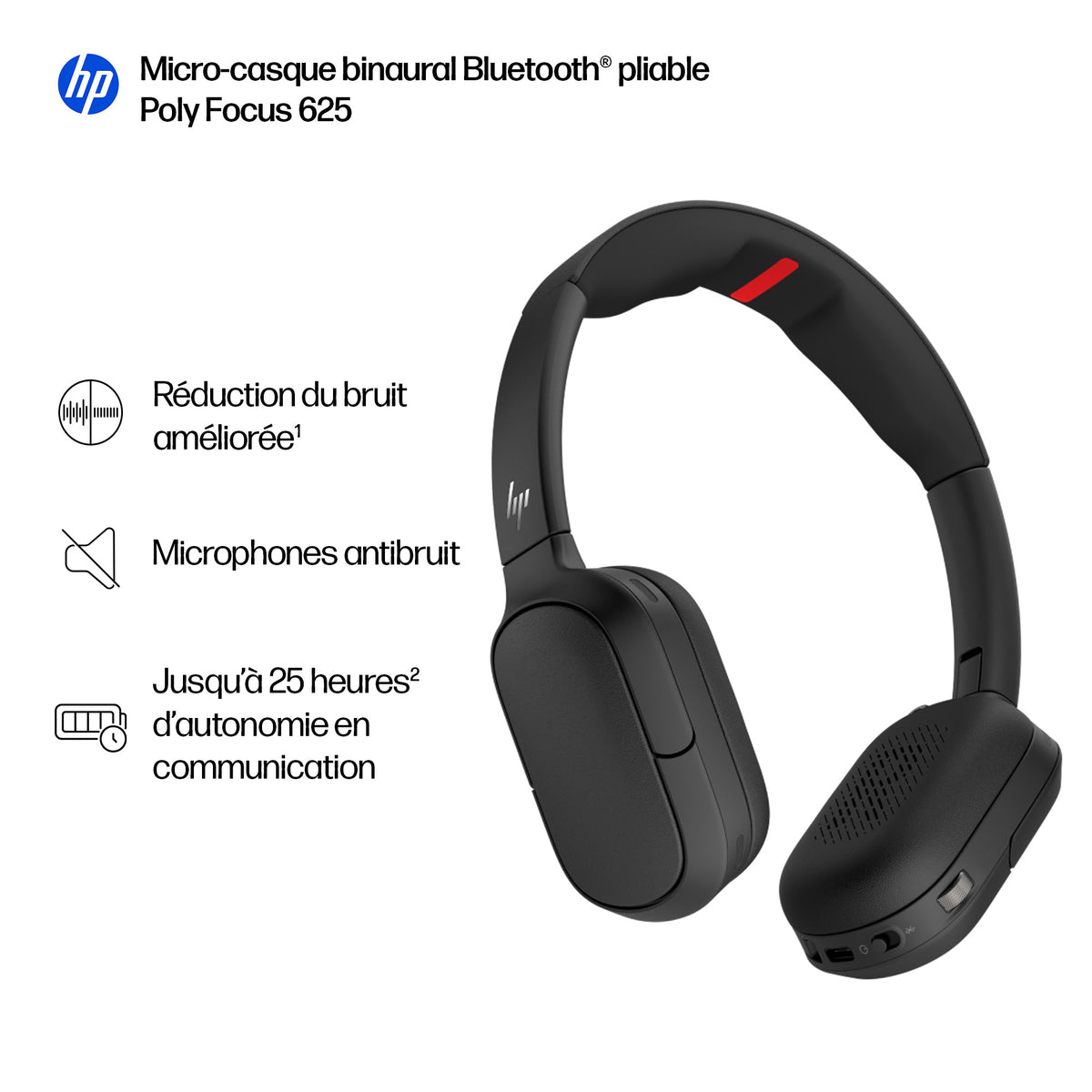 HP Poly Focus 625 Headset+Wireless Chrg