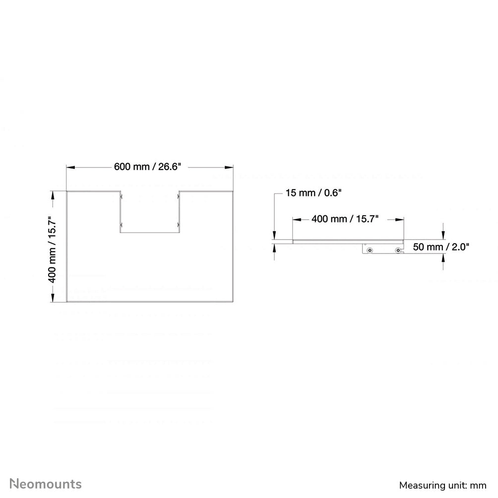 Neomounts PLASMA-M2500LAPSHELF