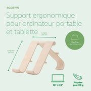 R-GO TOOLS Support pour PC et tablette Treepod, chêne