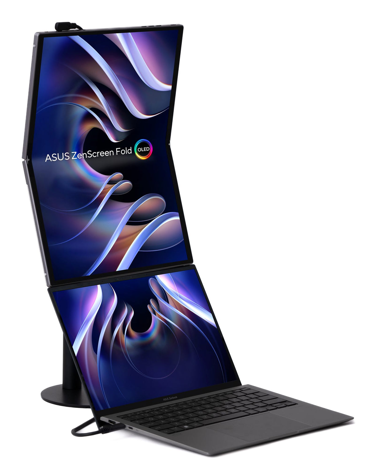"ASUS ZenScreen Fold OLED MQ17QH écran plat de PC 43,9 cm (17.3"") 2560 x 1920 pixels Quad HD Argent"