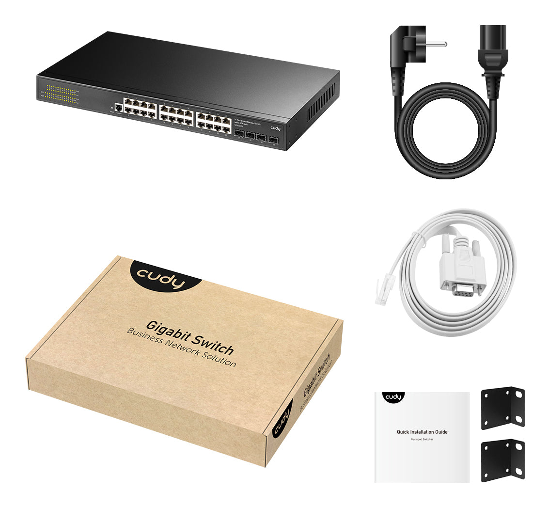 Cudy GS2024S2 commutateur réseau Géré L2/L3 Gigabit Ethernet (10/100/1000) 1U Noir