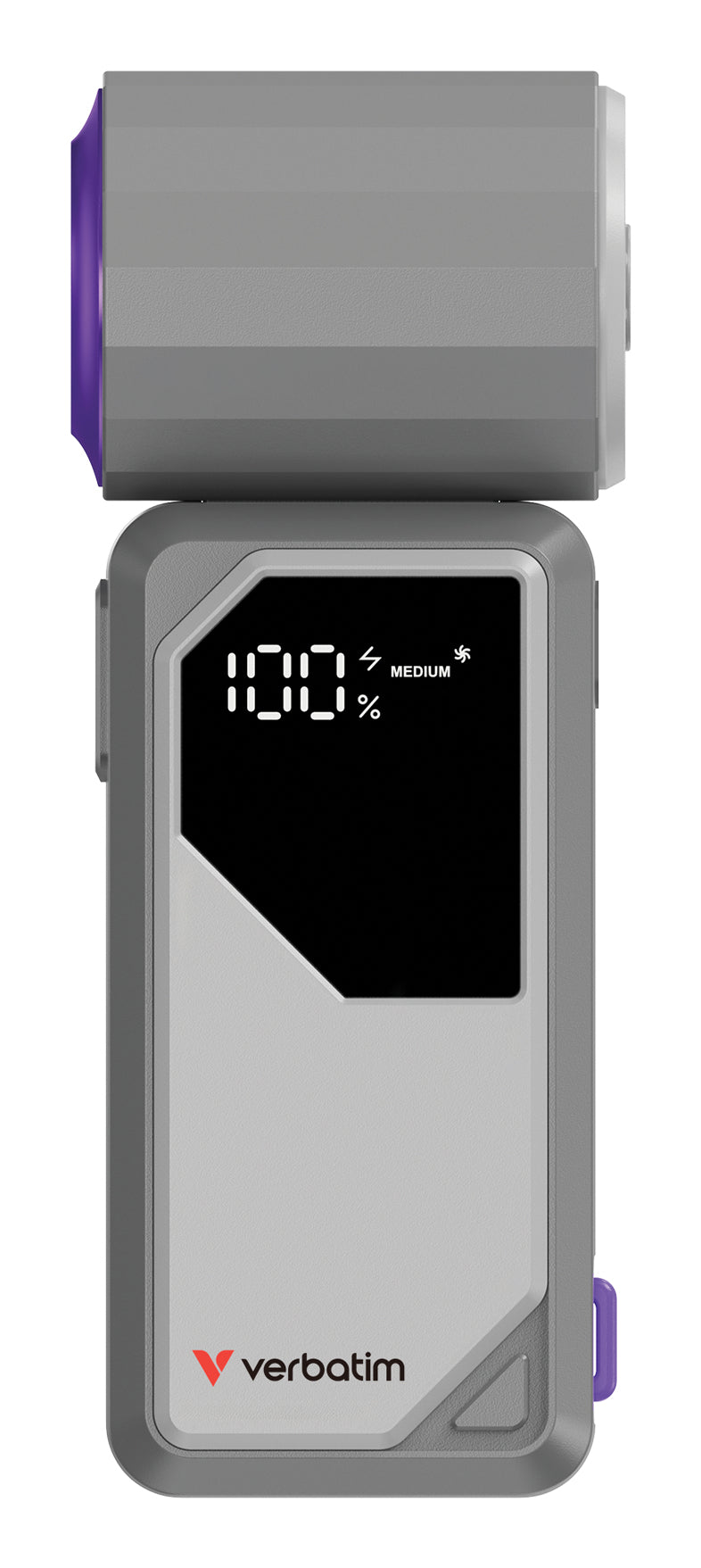 CooleneGo AirJet Handheld Fan Grey/Purpl