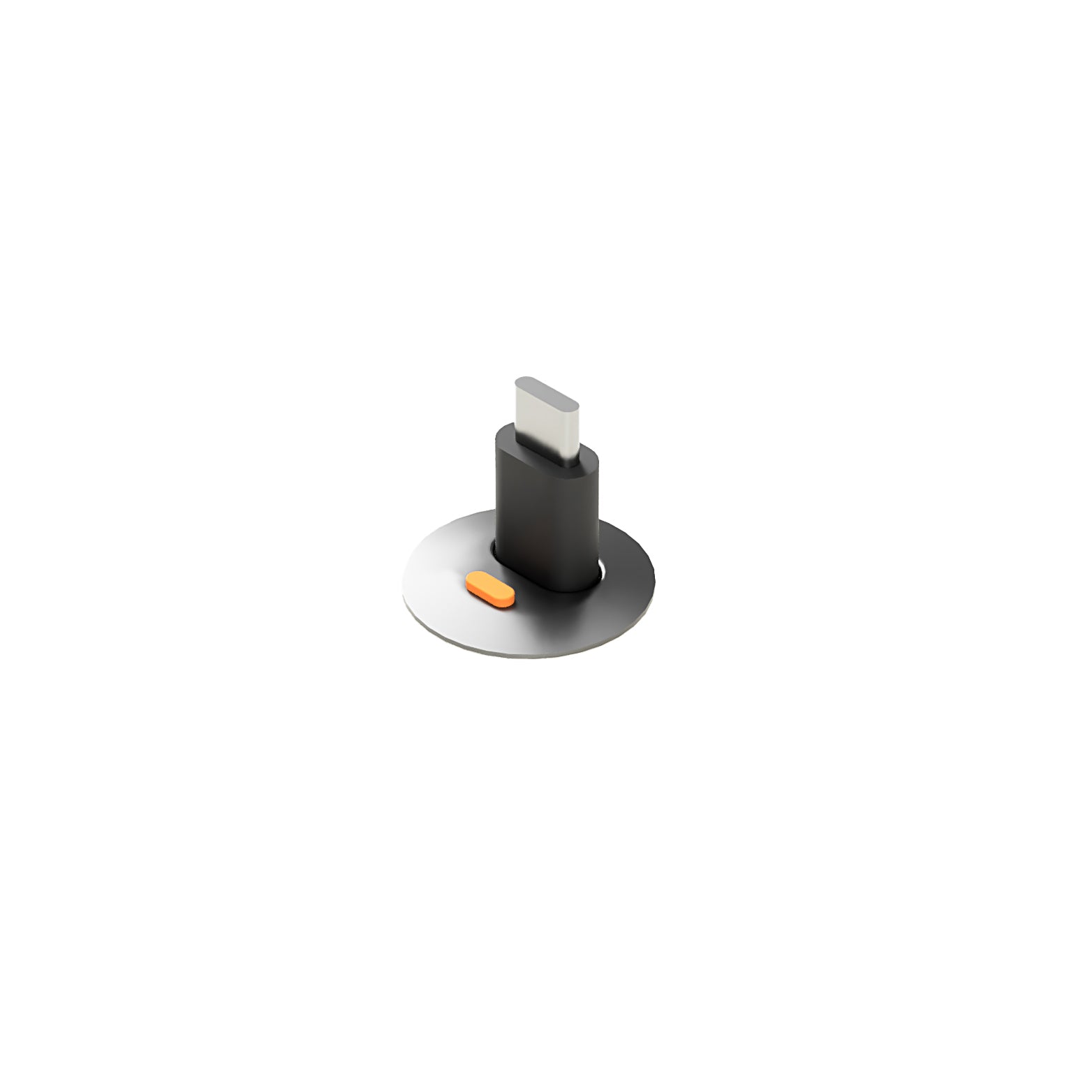 Ochno Socket, pull out, LED button, aluminium