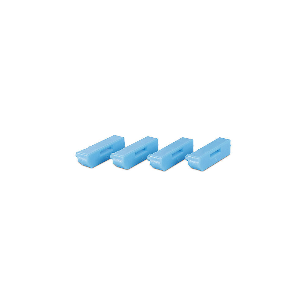 Lindy DisplayPort Port Blocker - 4 pieces + key, Blue