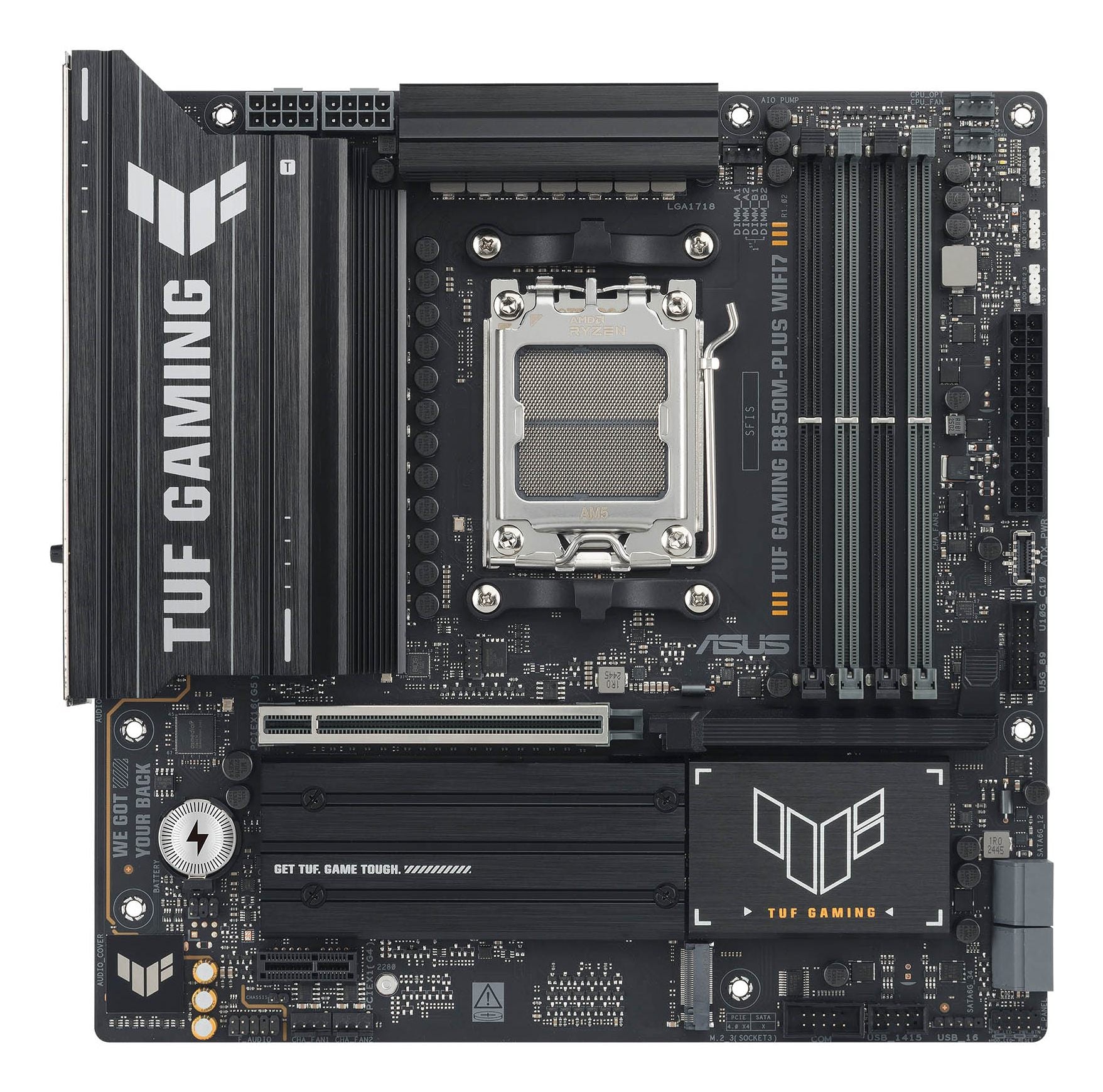 ASUS AMD TUF GAMING B850M-PLUS WIFI7 Micro-ATX motherboard DDR5 PCIe 5.0 3xM.2 1xHDMI 1xDisplayPort