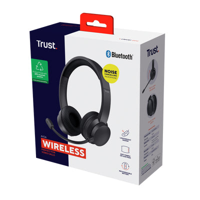 TRUST Casque-micro AYDA ENC sans fil pour ordinateur Bluetooth