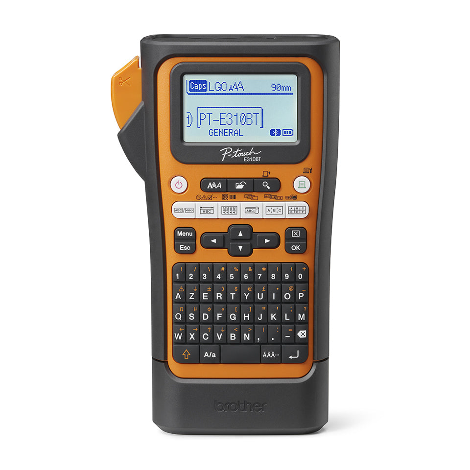 Brother PT-E310BTVP imprimante pour étiquettes Transfert thermique 180 x 180 DPI 20 mm/sec Avec fil &sans fil HSE/TZe Bluetooth QWERTZ