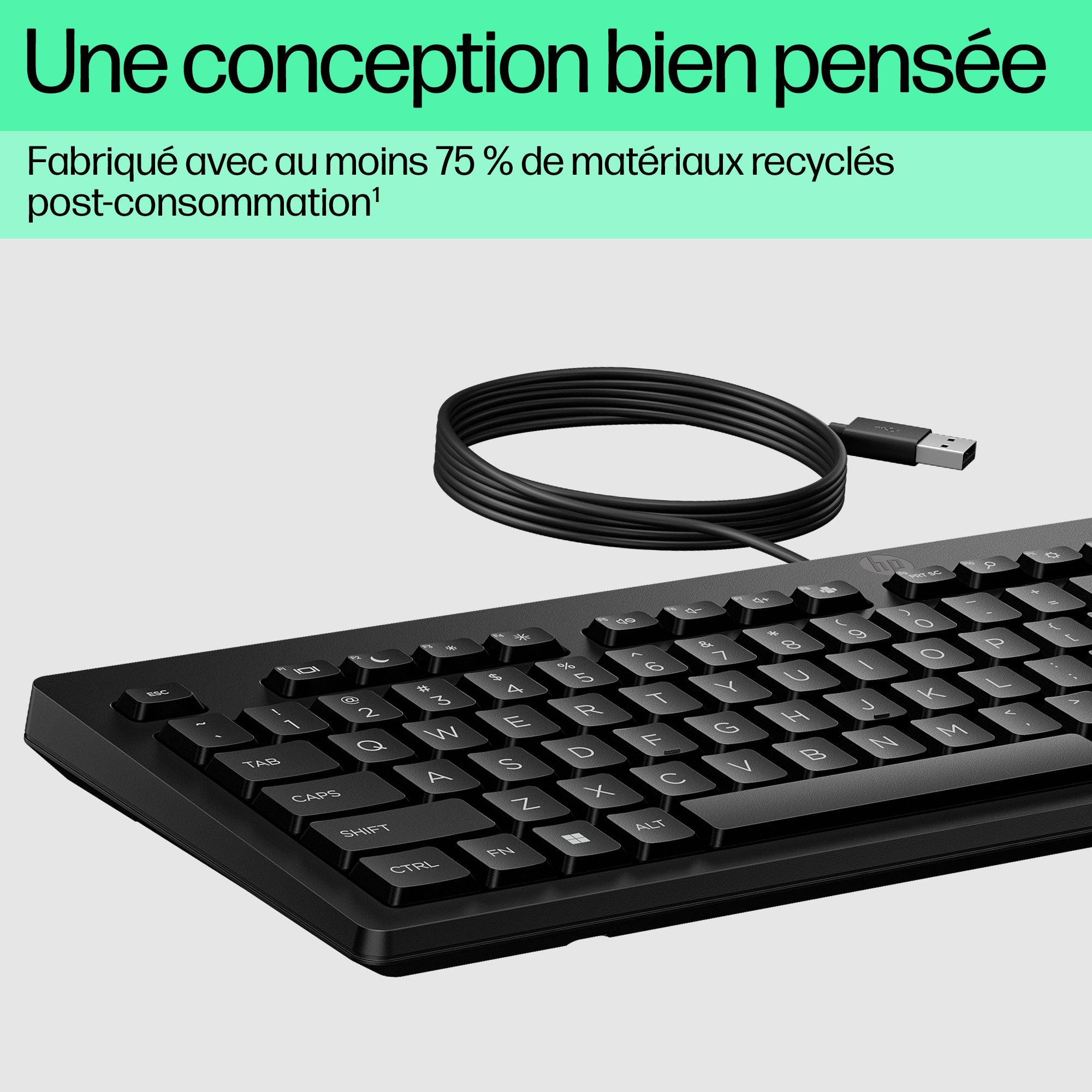 HP 125 G2 USB Wired Keyboard (DE)