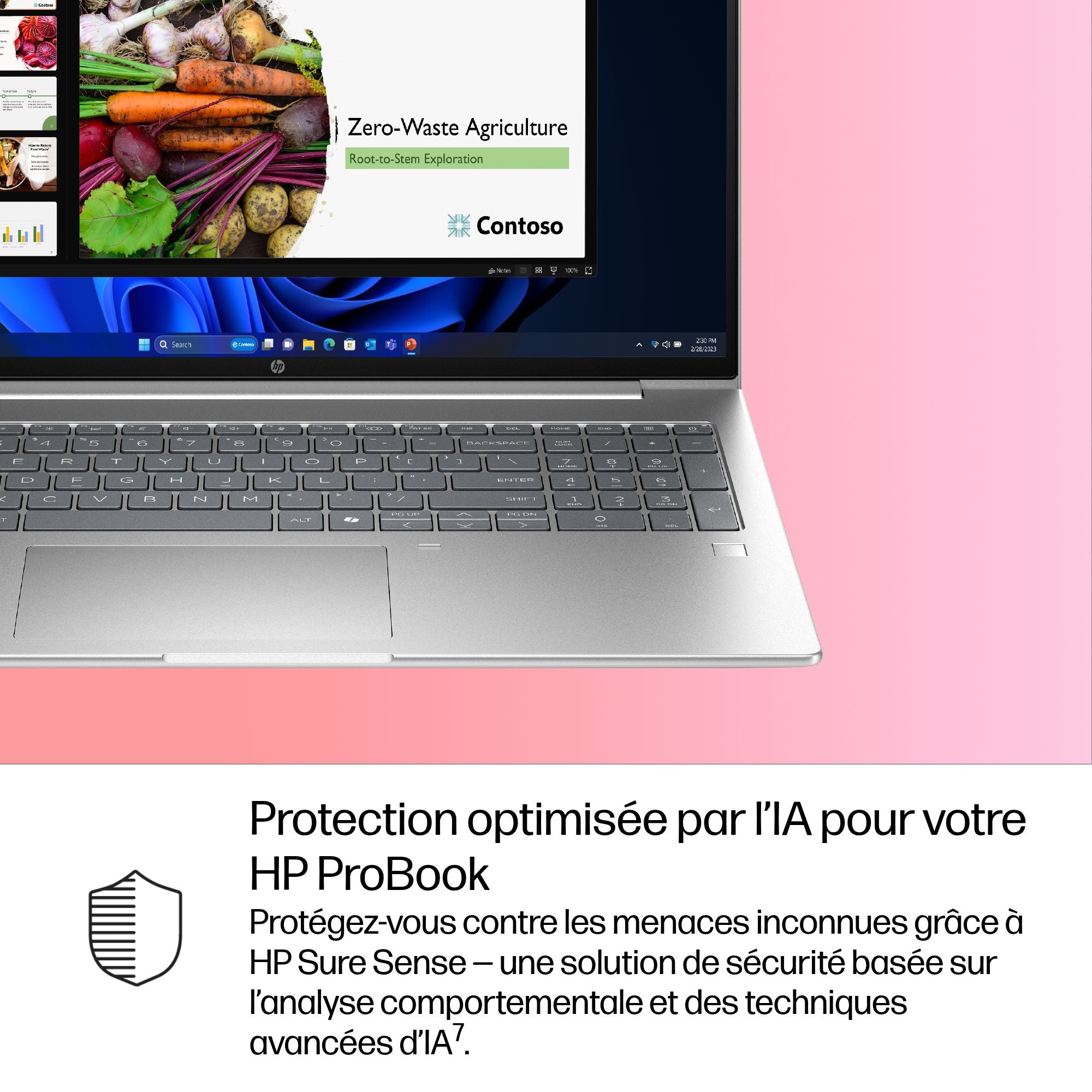 HP ProBook 4 G1i IA Nouvelle génération Intel Core Ultra 7 255U 16p WUXGA 32Go 1To SSD UMA W11P Copilot + PC 1/1/0