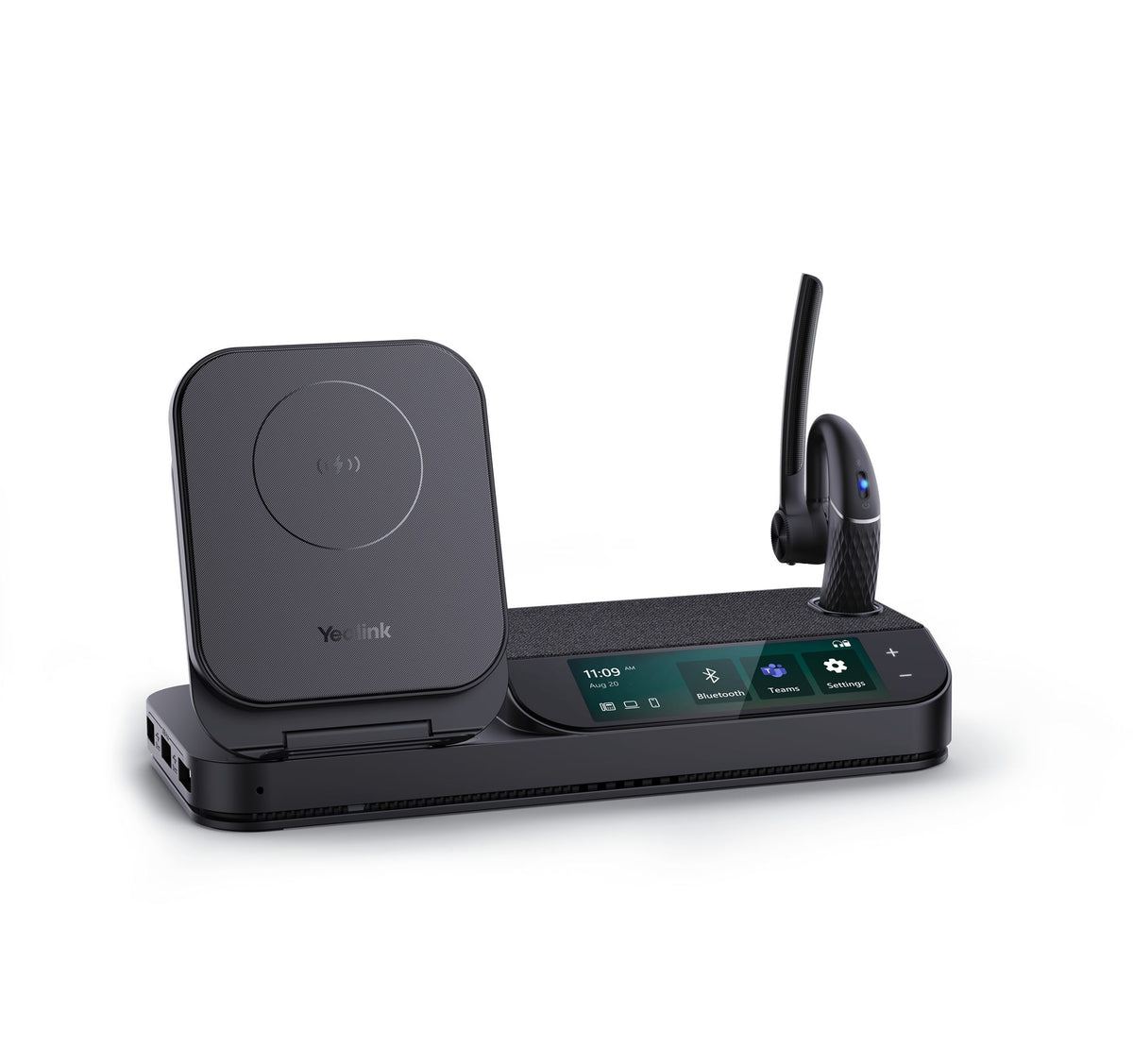 Yealink BH71 Workstation Headset Sans fil Crochets auriculaires Bureau/Centre d'appels USB Type-C Bluetooth Socle de chargement Noir