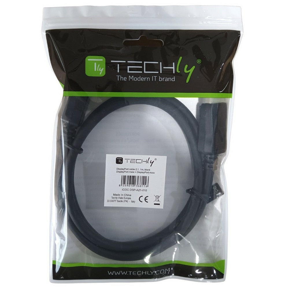 Techly ICOC DSP-A21-050 Câble DisplayPort 2.1 4K*120Hz 5m 54G noir