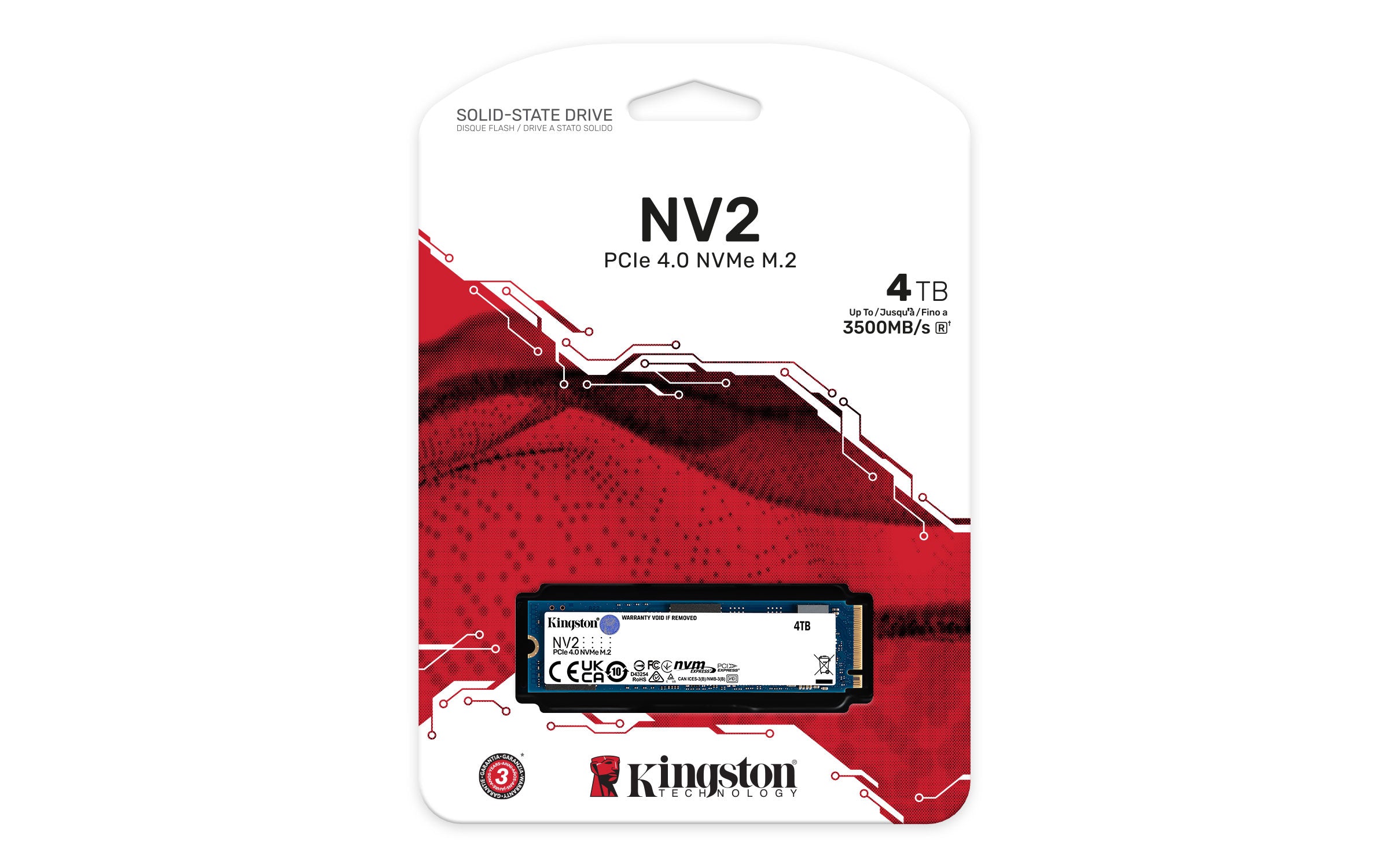 KINGSTON 4To NV2 M.2 2280 NVMe SSD