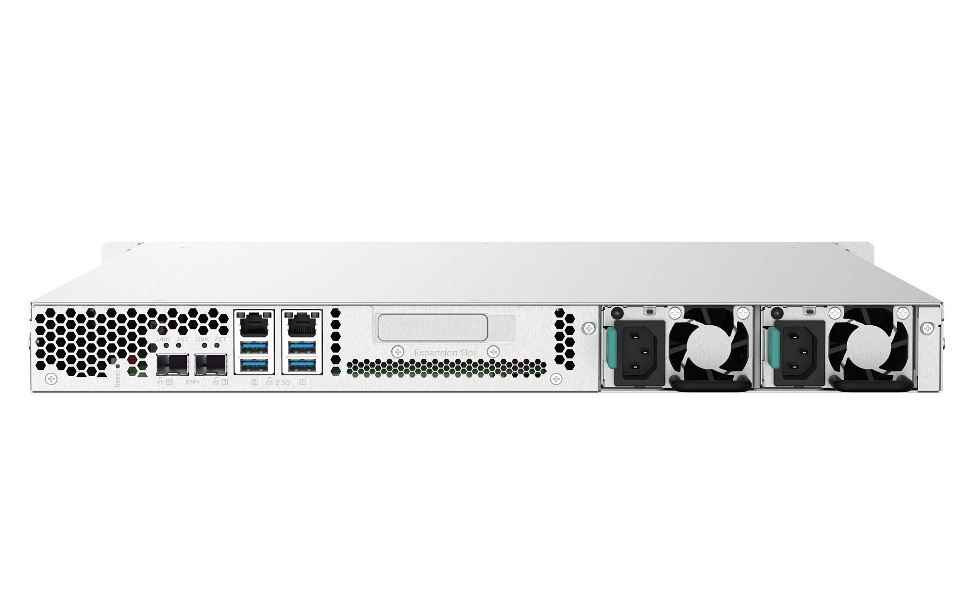 QNAP TS-432PXU-RP-2G 4-Bay rackmount NAS AL324 2Go DDR4 UDIMM RAM SATA 6Gb/s 2x 10GbE SFP+ 2x 2.5GbE 1x PCIe Gen2 x2 slot 250W