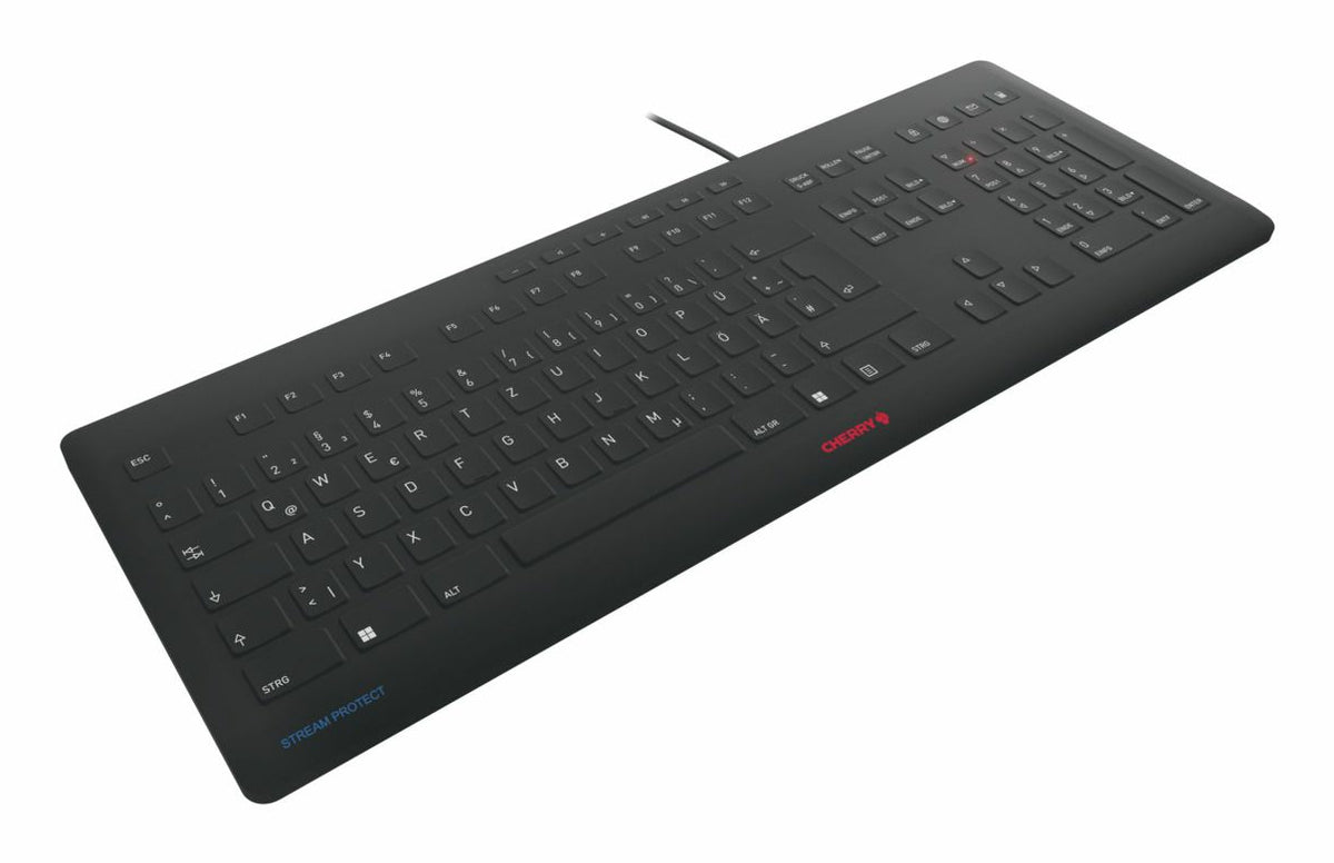 CHERRY Clavier Stream Protect AZERTY USB noir