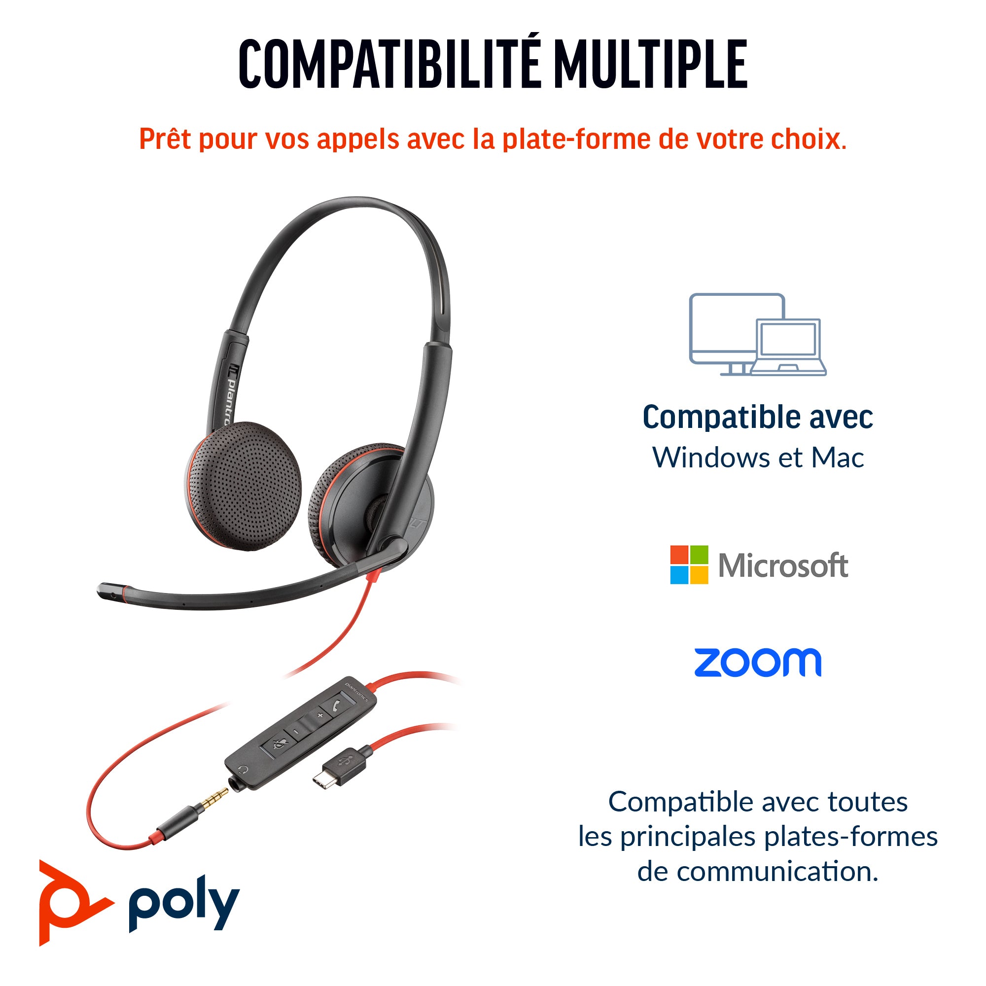 Poly BW 3225 USB-C HS+USB-C/A Bulk