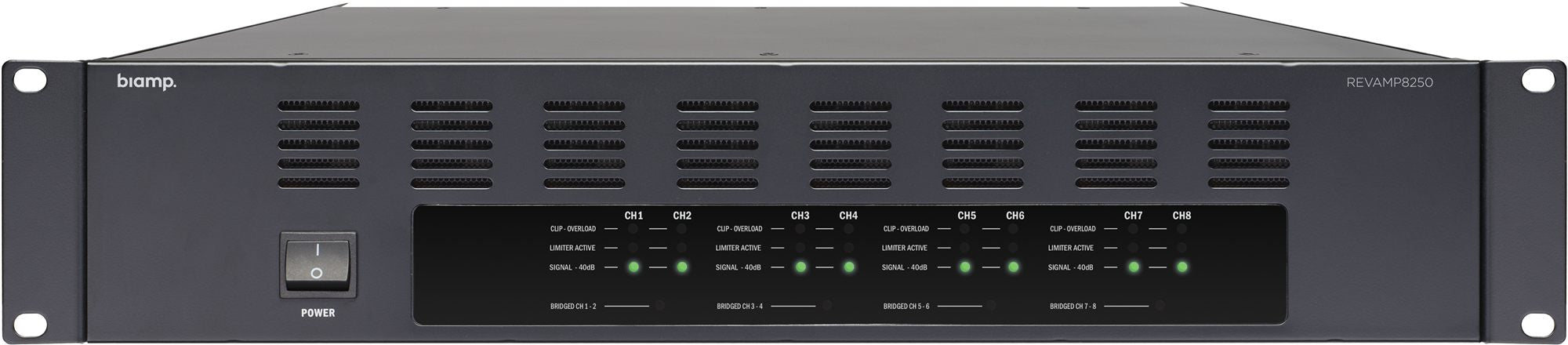 Biamp Professional 8 Channel Power Amplifier (4x 240W/100V)