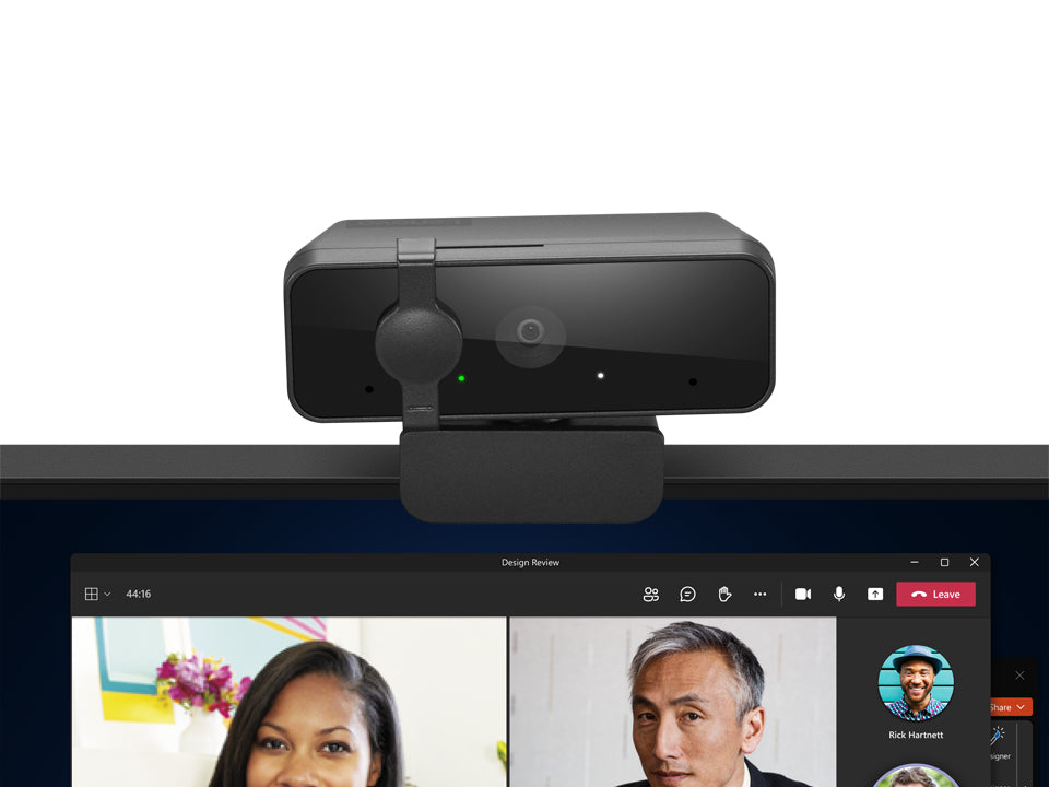 LENOVO Essential Webcam colour 1920 x 1080 1080p audio USB 2.0 MJPEG YUY2 DC 5 V