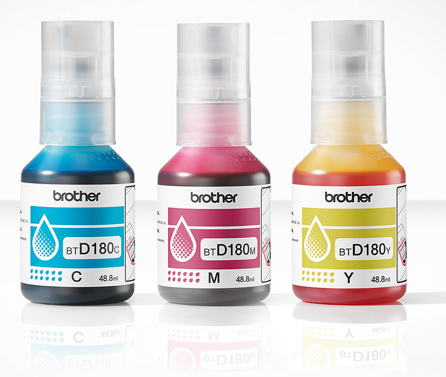 BROTHER CMY value pack ink 3 bottles yield up to 5.000 pages each