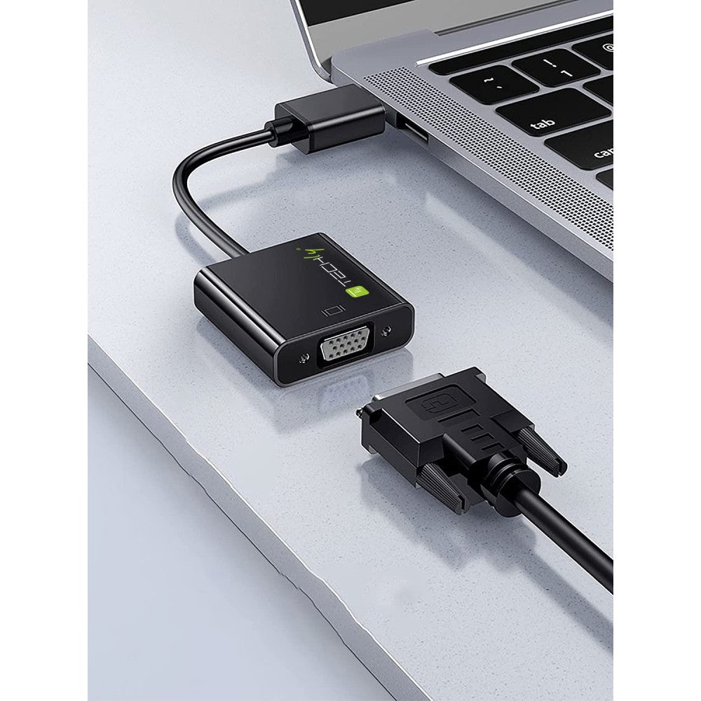 Techly IDATA HDMI-VGA-4 Adaptateur Mini HDMI C vers VGA M/F